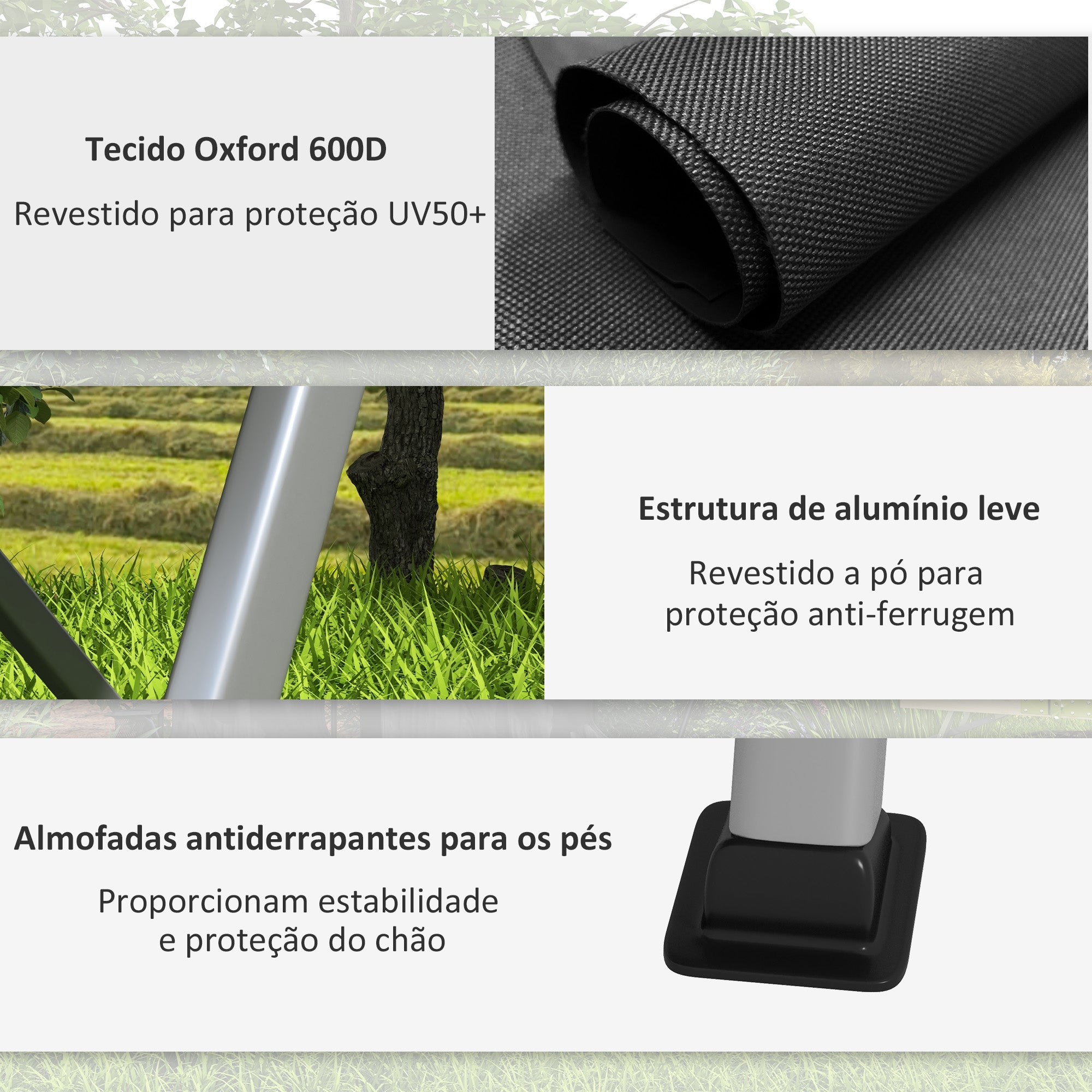 Cadeira de Campismo Dobrável Alumínio Preto 74x59,5x98 cm