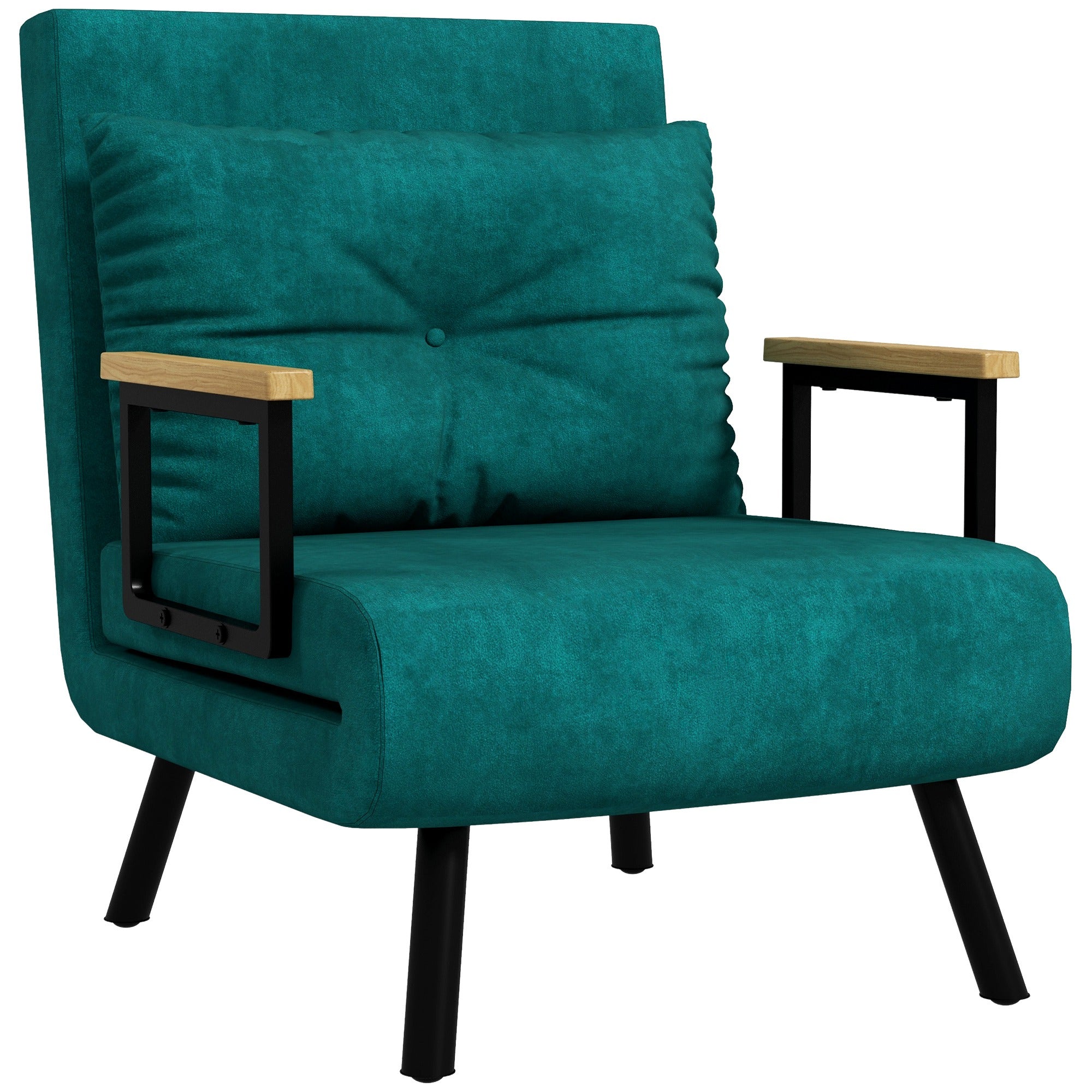 Poltrona Convertível em Cama Verde 63x73x81 cm