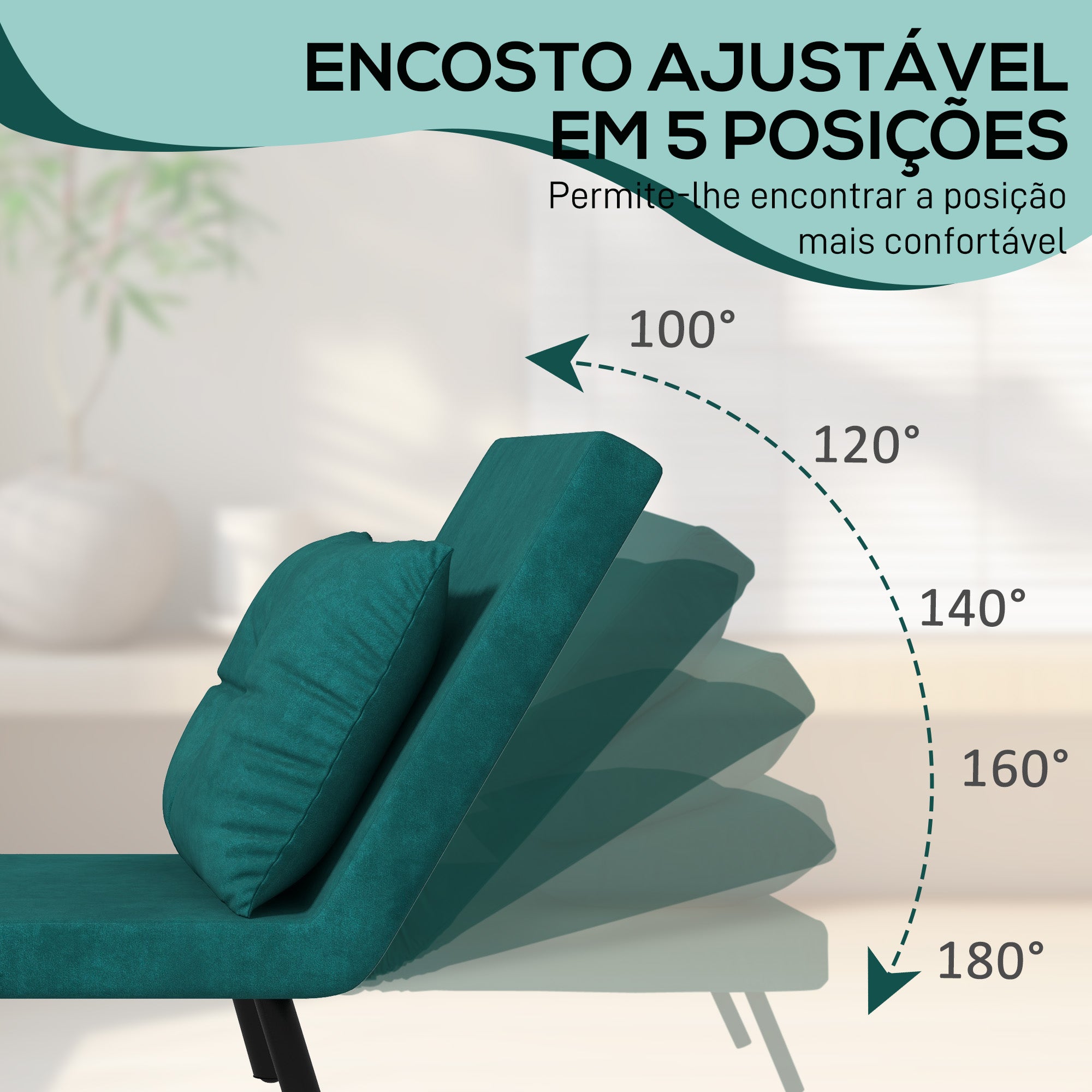 Poltrona Convertível em Cama Verde 63x73x81 cm