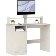 Secretária Moderna com Prateleiras 108x50x94 cm Creme Branco