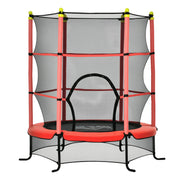 Trampolim Infantil Vermelho 163x163x163 cm com Rede de Segurança