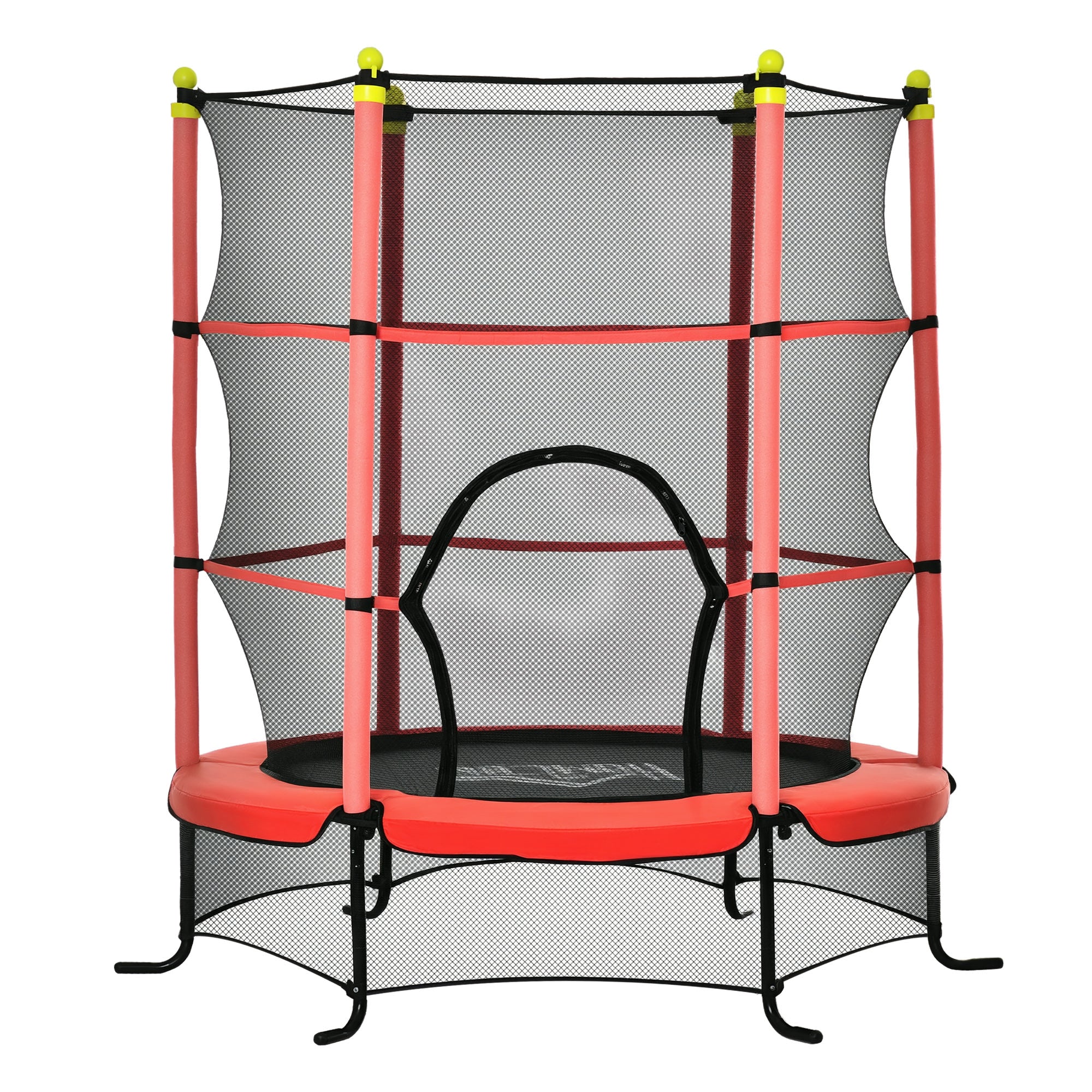 Trampolim Infantil Vermelho 163x163x163 cm com Rede de Segurança