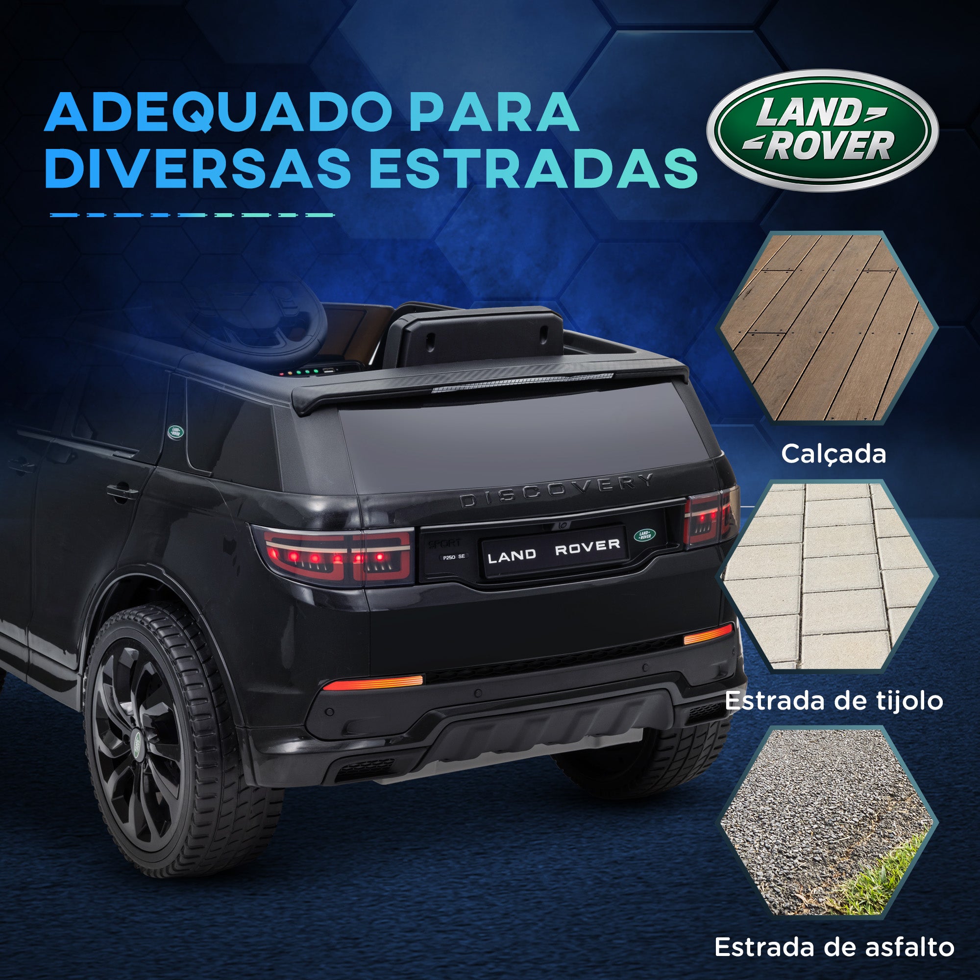 Carro Elétrico Infantil 106x65,5x51 cm Preto