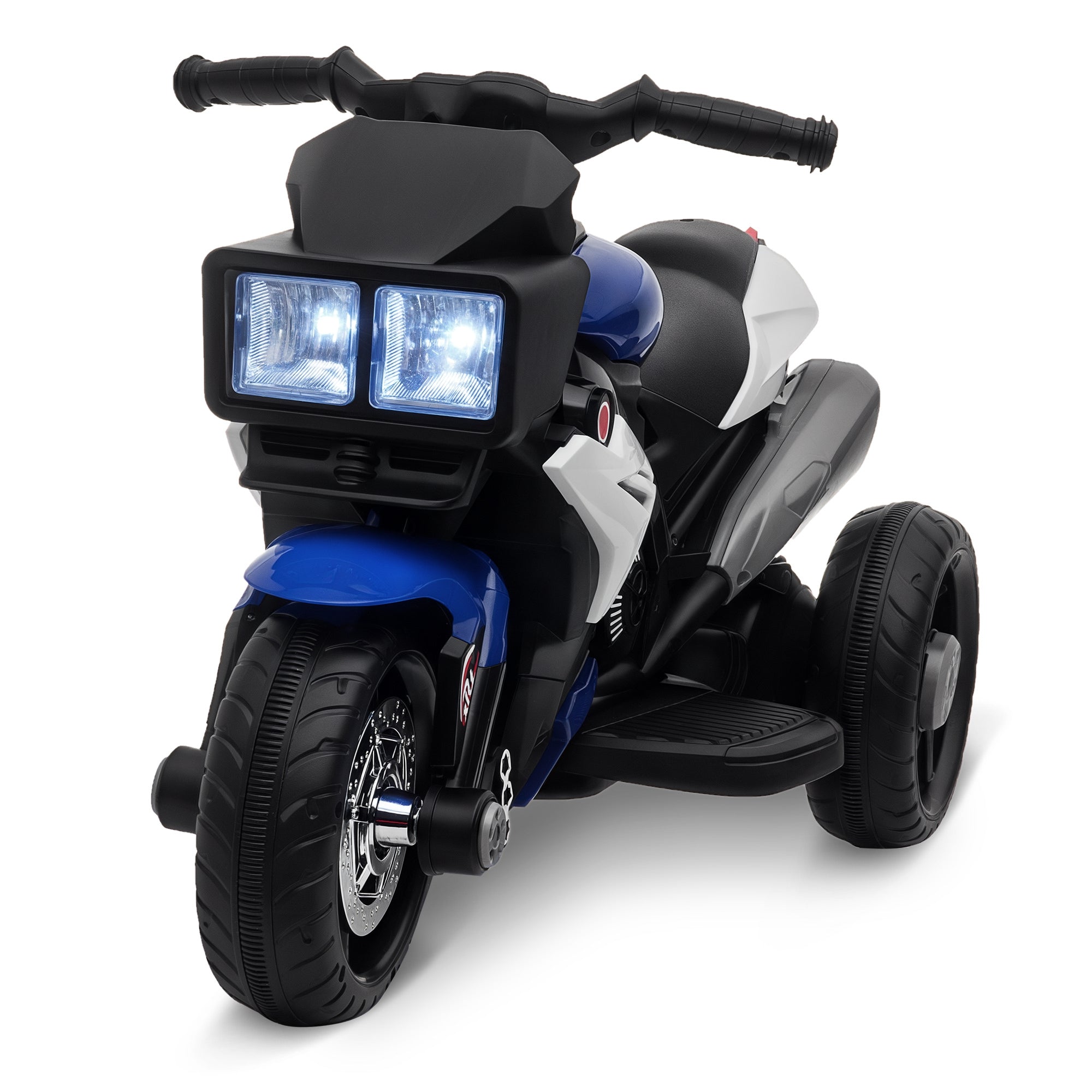 Triciclo Infantil Elétrico com 3 Rodas 86x42x52cm Azul e Preto