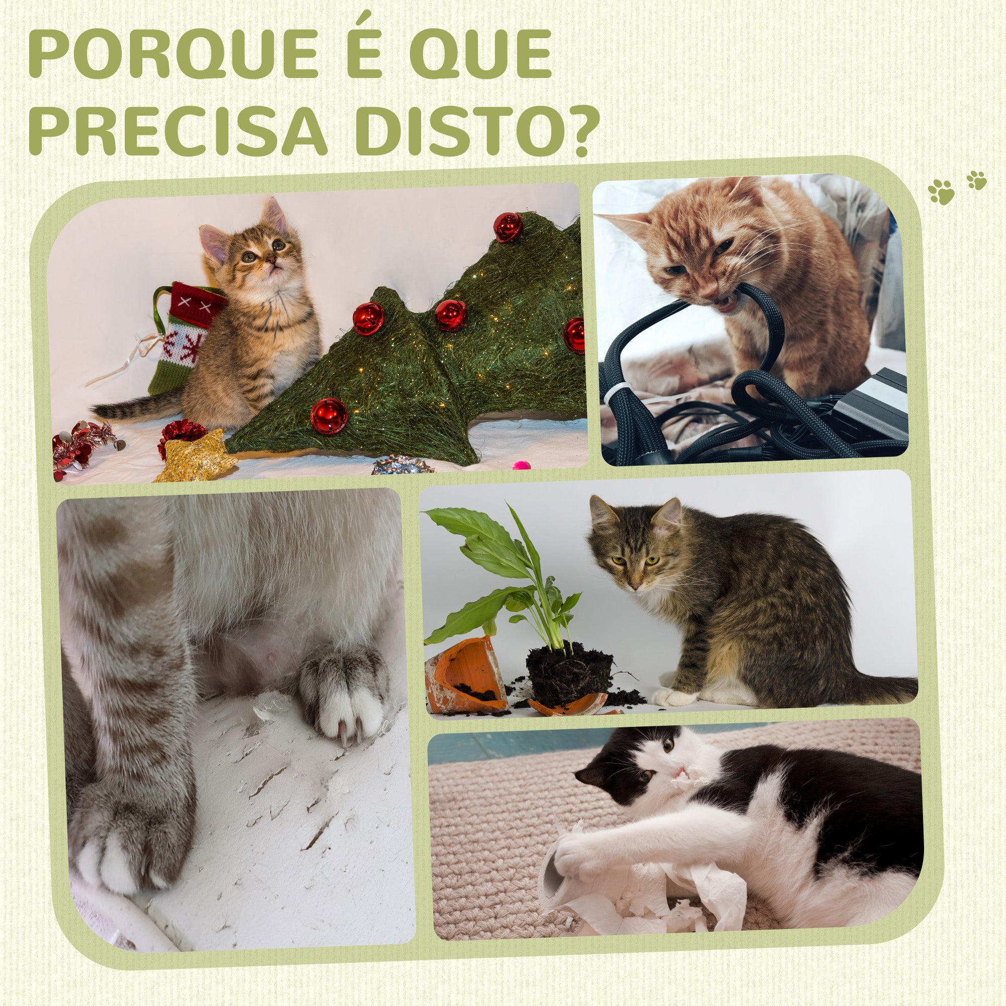 Arranhador para Gatos 59,5x39x79 cm - Creme e Bege