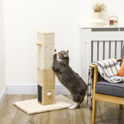 Arranhador para Gatos 59,5x39x79 cm - Creme e Bege