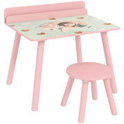 Mesa e Cadeira Infantil Rosa 60x48x53,5 cm