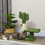 Arranhador para Gatos em Forma de Cactus 35x31x55,5 cm - Verde