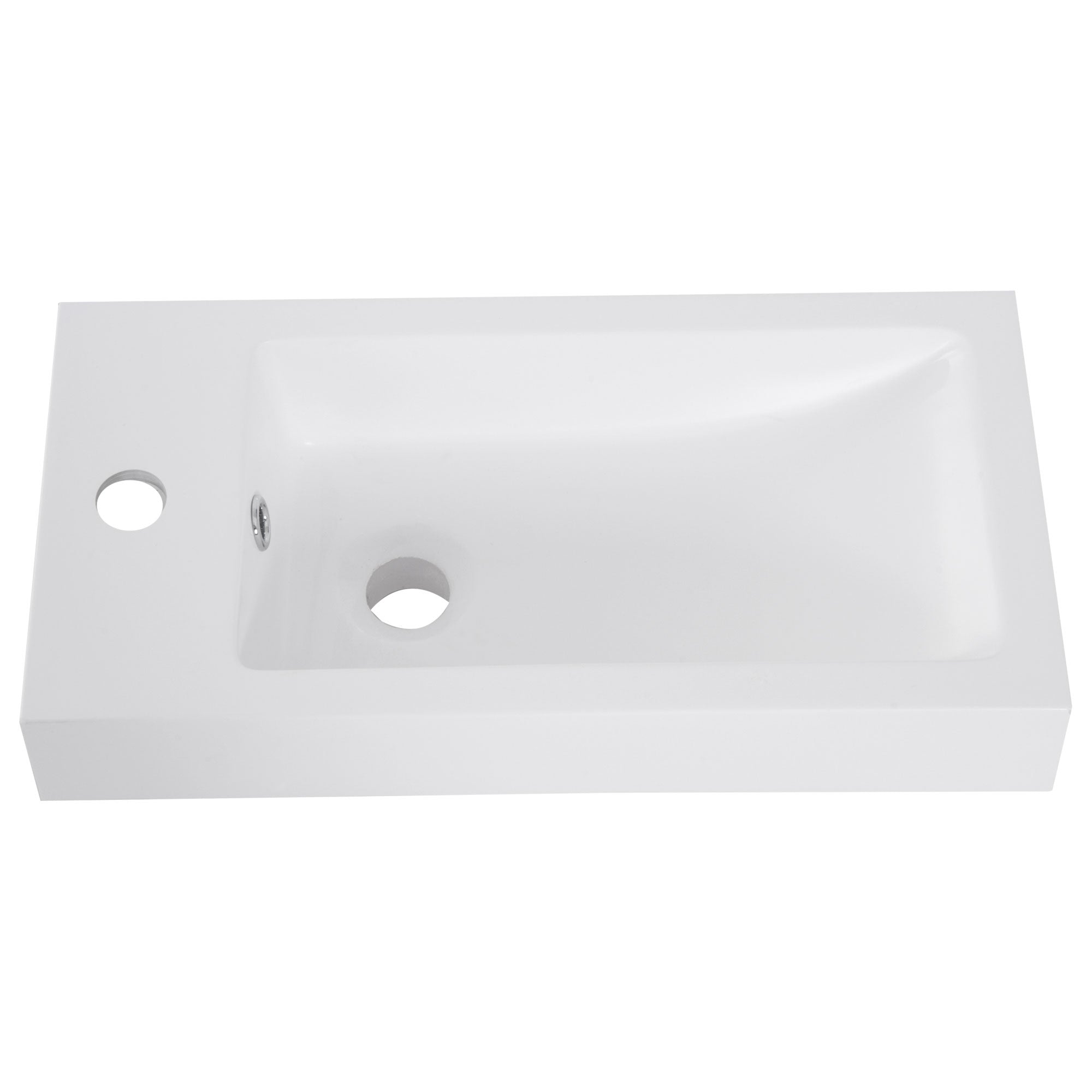 Móvel de Casa de Banho Branco 50x86x25 cm com Lavatório Cerâmico