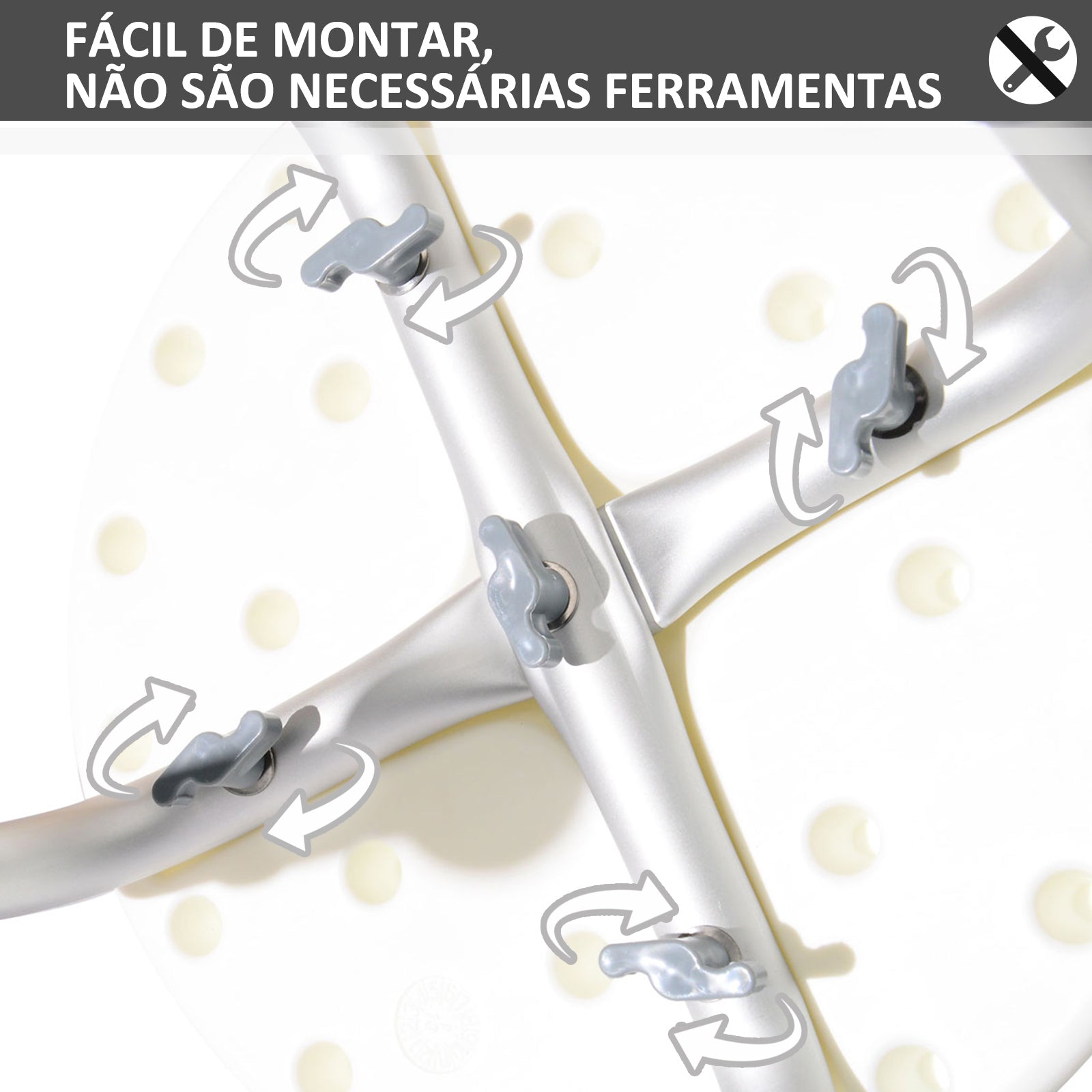Banco de Duche Ajustável Branco 32,2x41x35,5-54cm