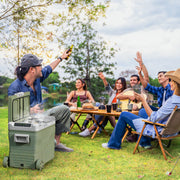 Geleira Portátil Elétrica 45L - 64,5x43,5x53 cm - Cinzento e Verde