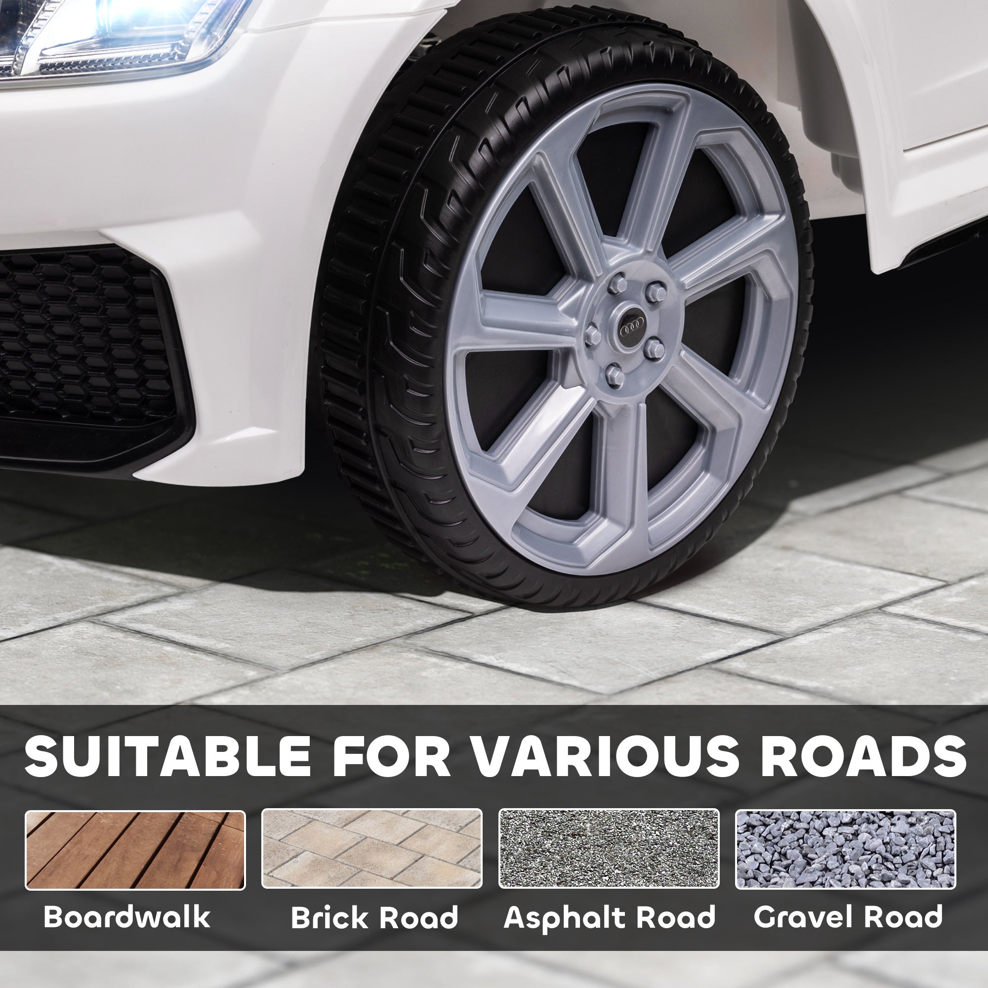 Carro Elétrico para Crianças 102x60x44 cm Branco