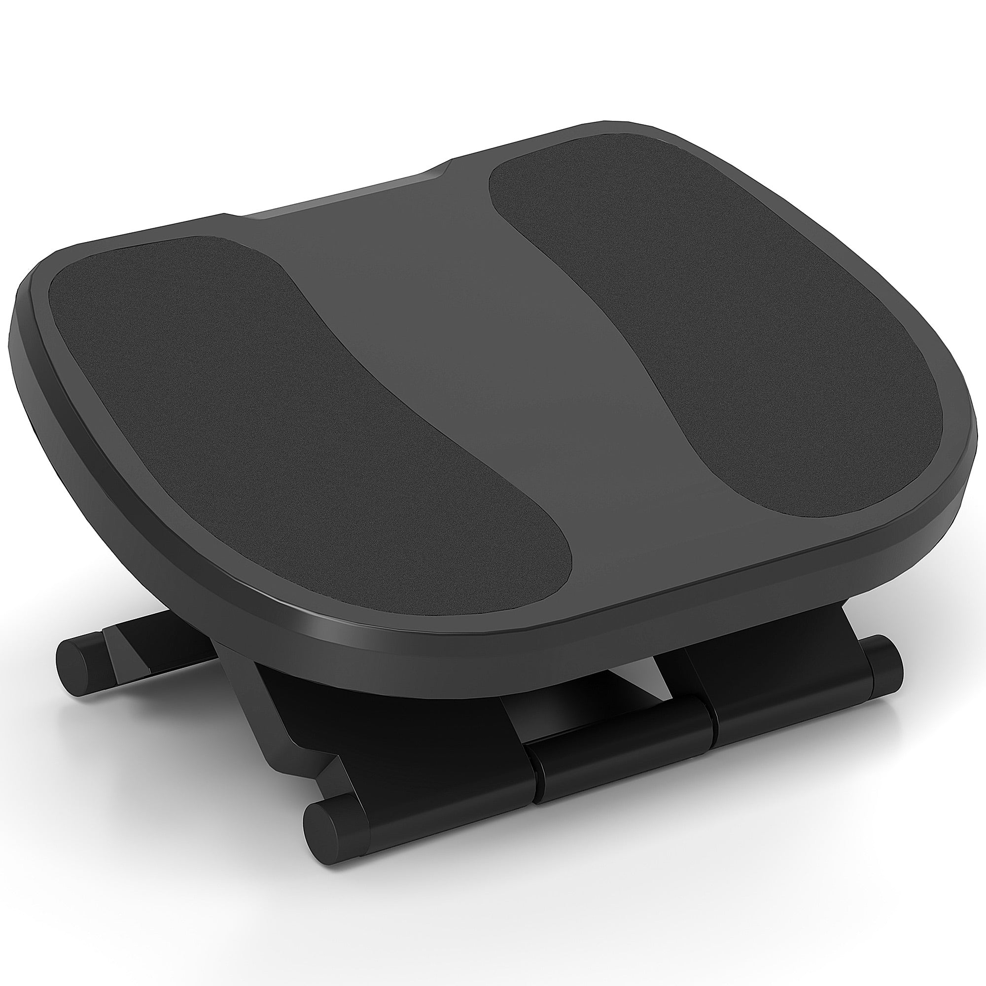 Apoio para os Pés com Inclinação de 0-30° e Massagem - Cinzento 45x34x10-16,5 cm