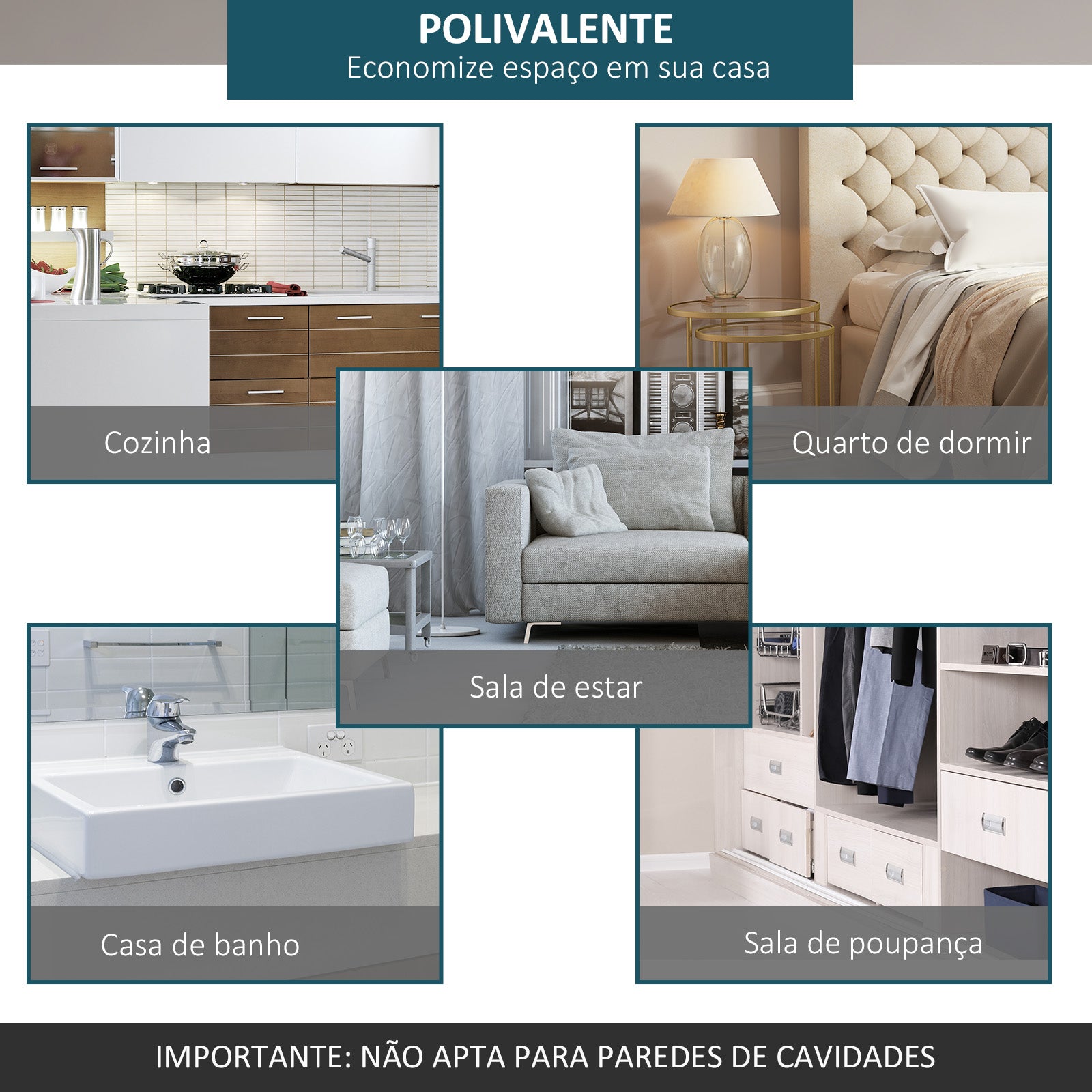 Kit de Acessórios para Porta de Celeiro Deslizante - 200x4x0,6 cm - Cor Preto