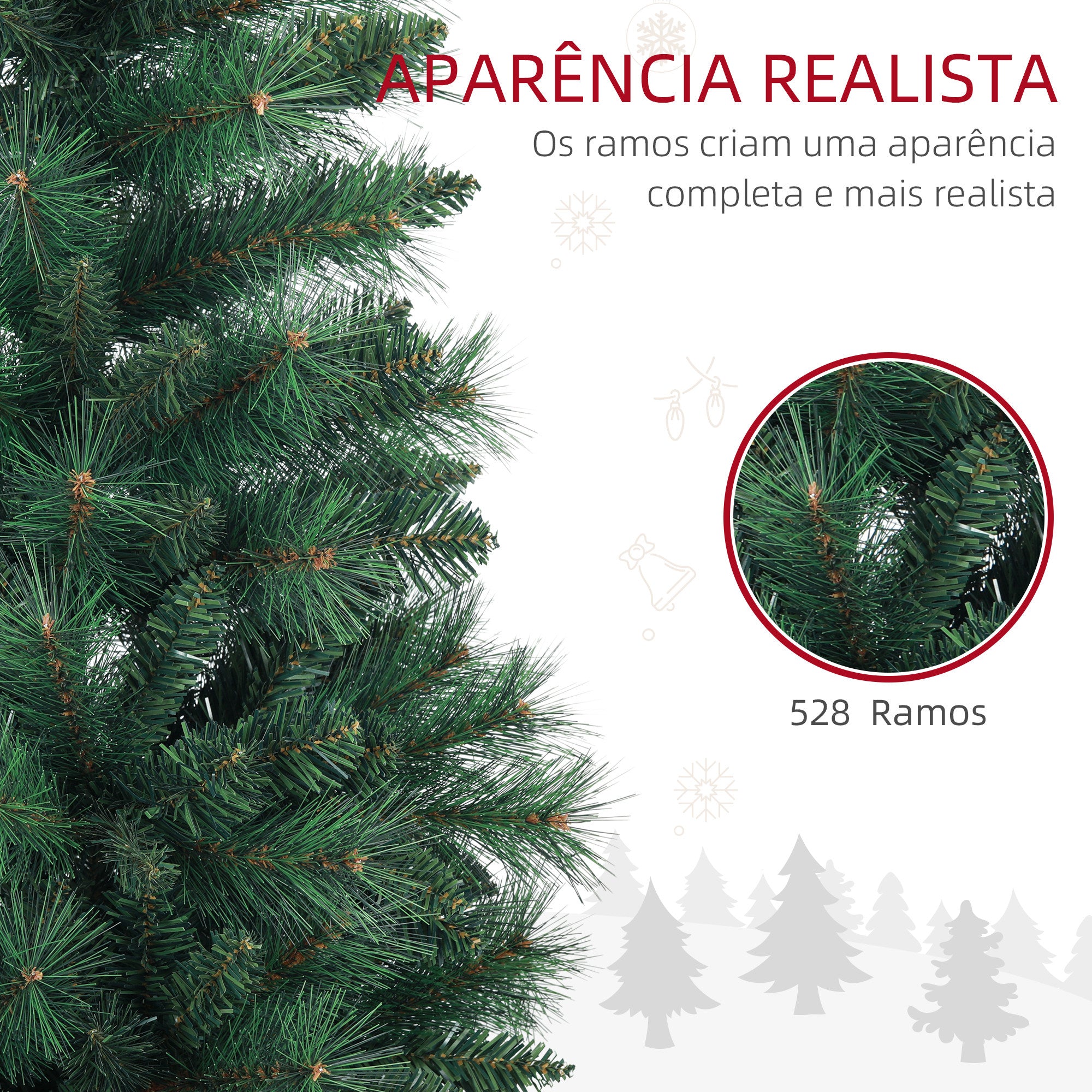 Árvore de Natal Artificial 180 cm Verde
