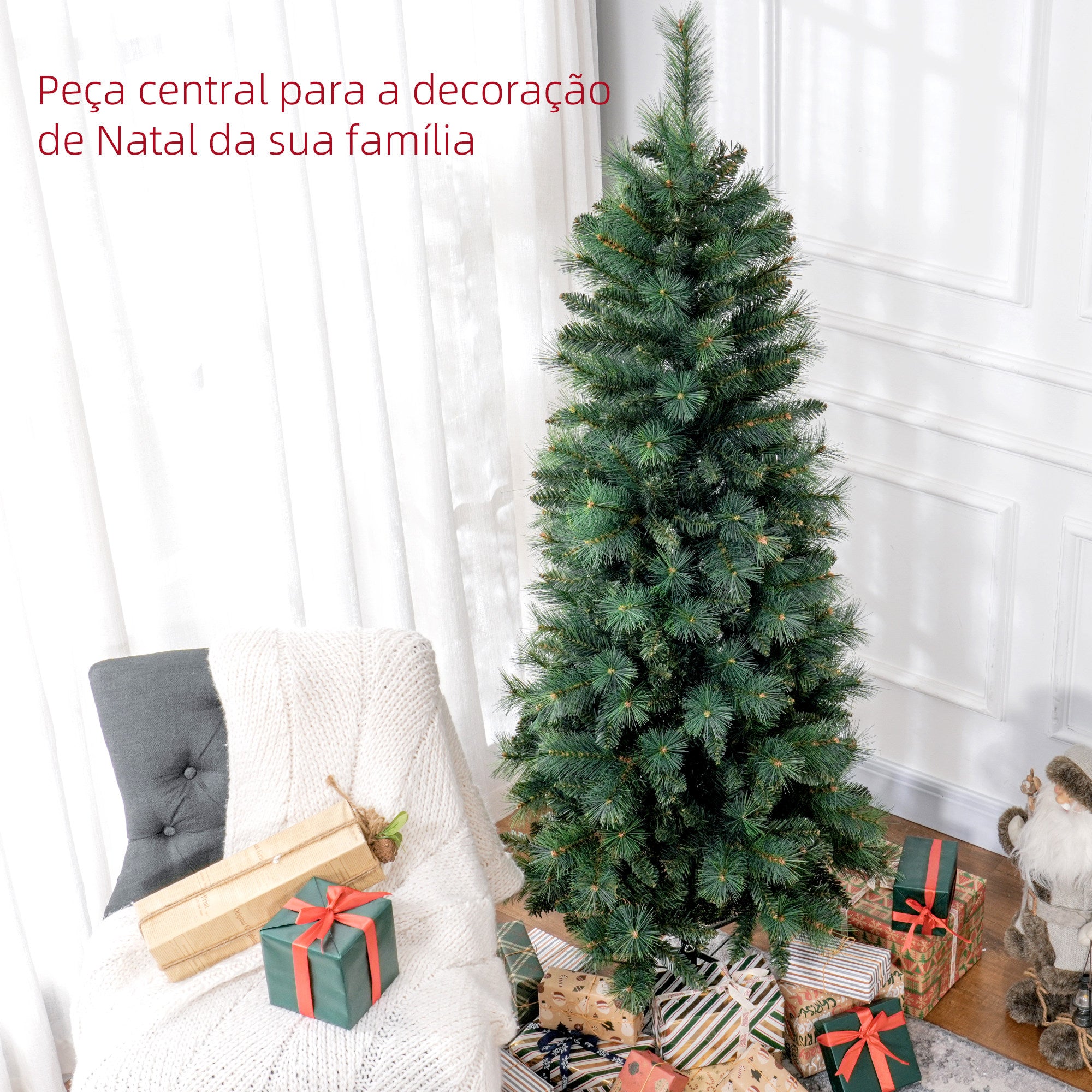 Árvore de Natal Artificial 180 cm Verde