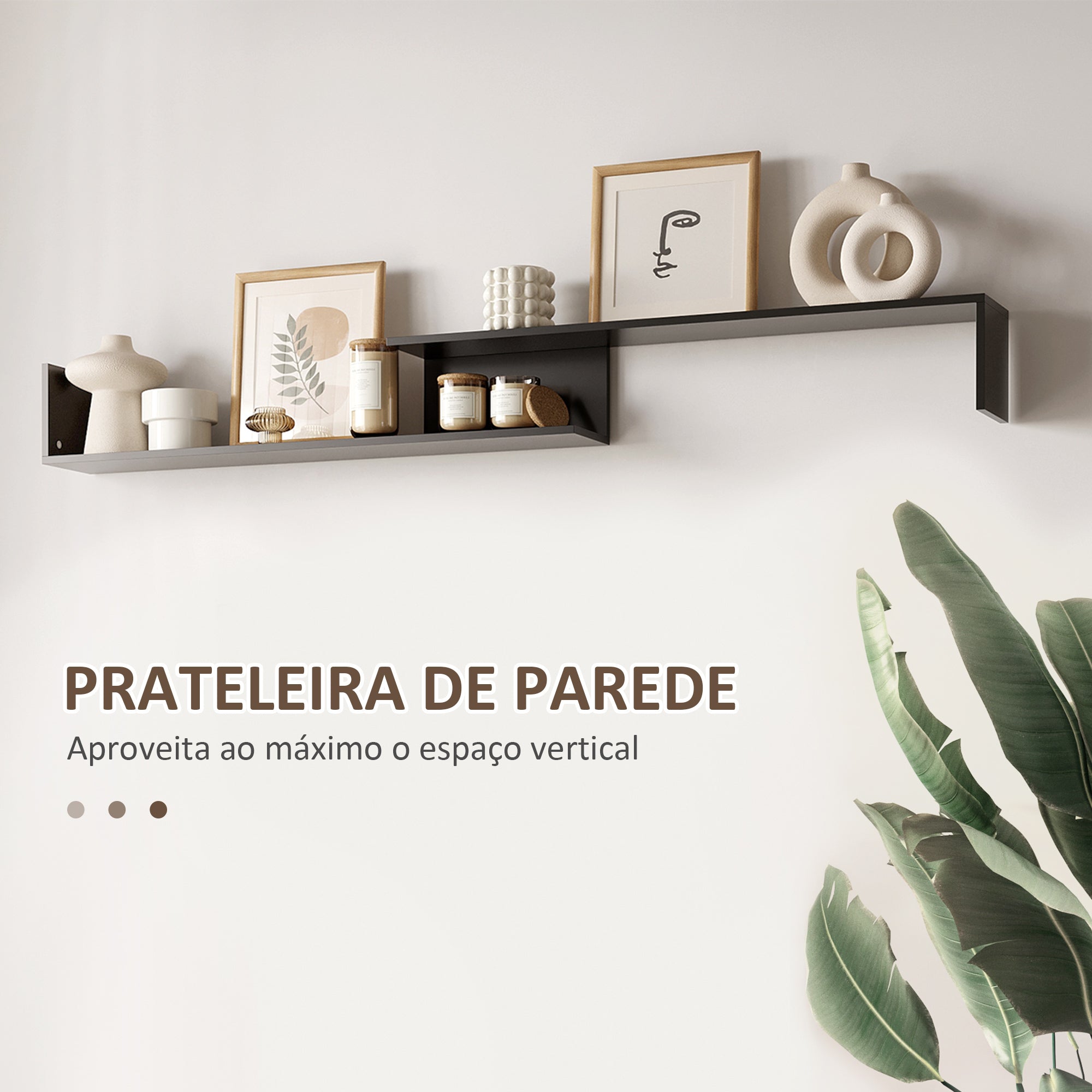 Móvel de TV Moderno 150x14,5x16,3 cm Preto e Wengué