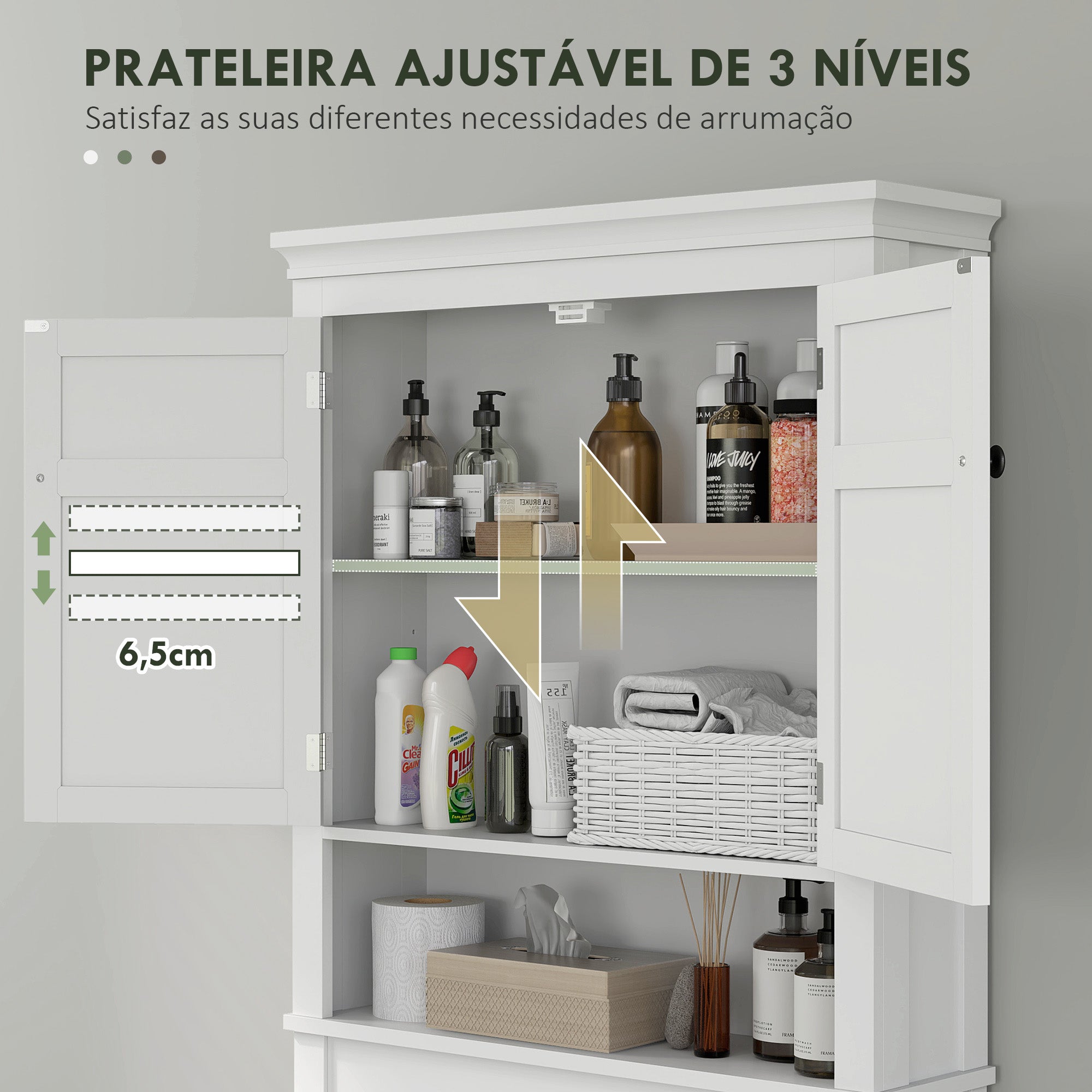 Armário para Máquina de Lavar Roupa 70x20x175 cm Branco