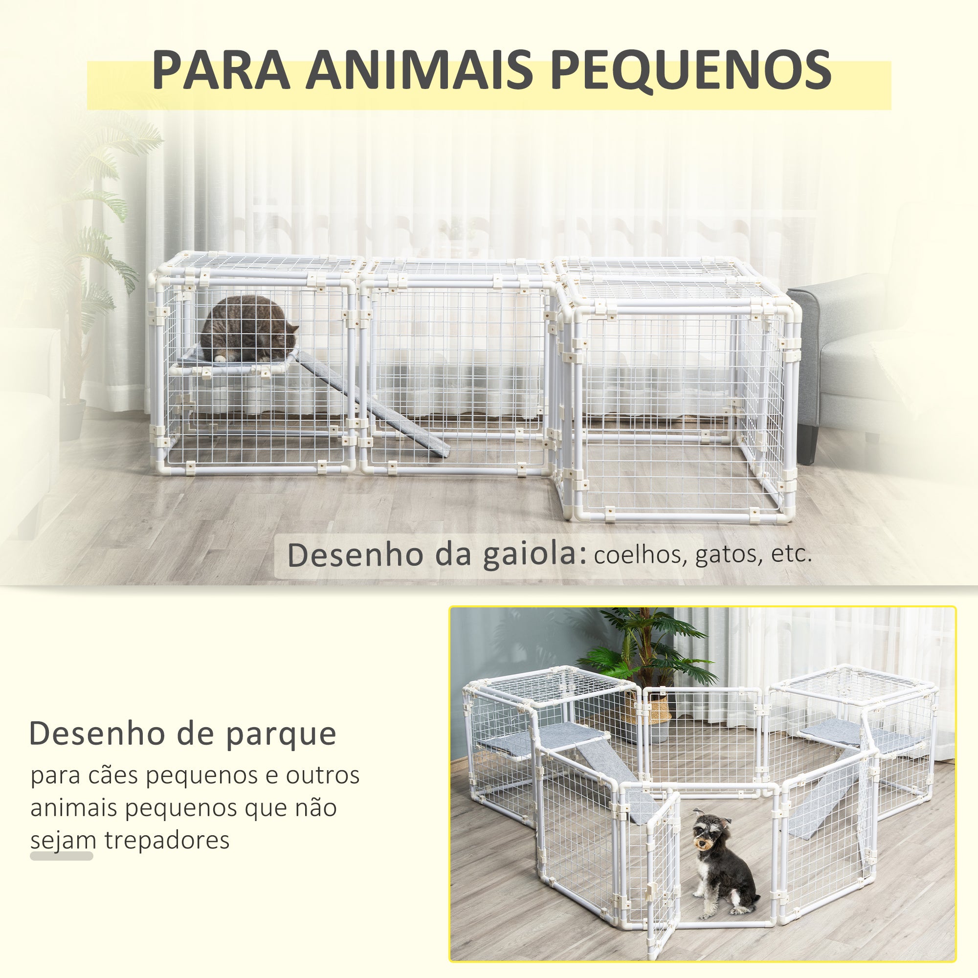 Recinto Metálico 68x68x2,5cm - Branco