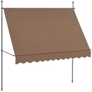 Toldo Retrátil Manual 300x120x210-300 cm Cor Marrom