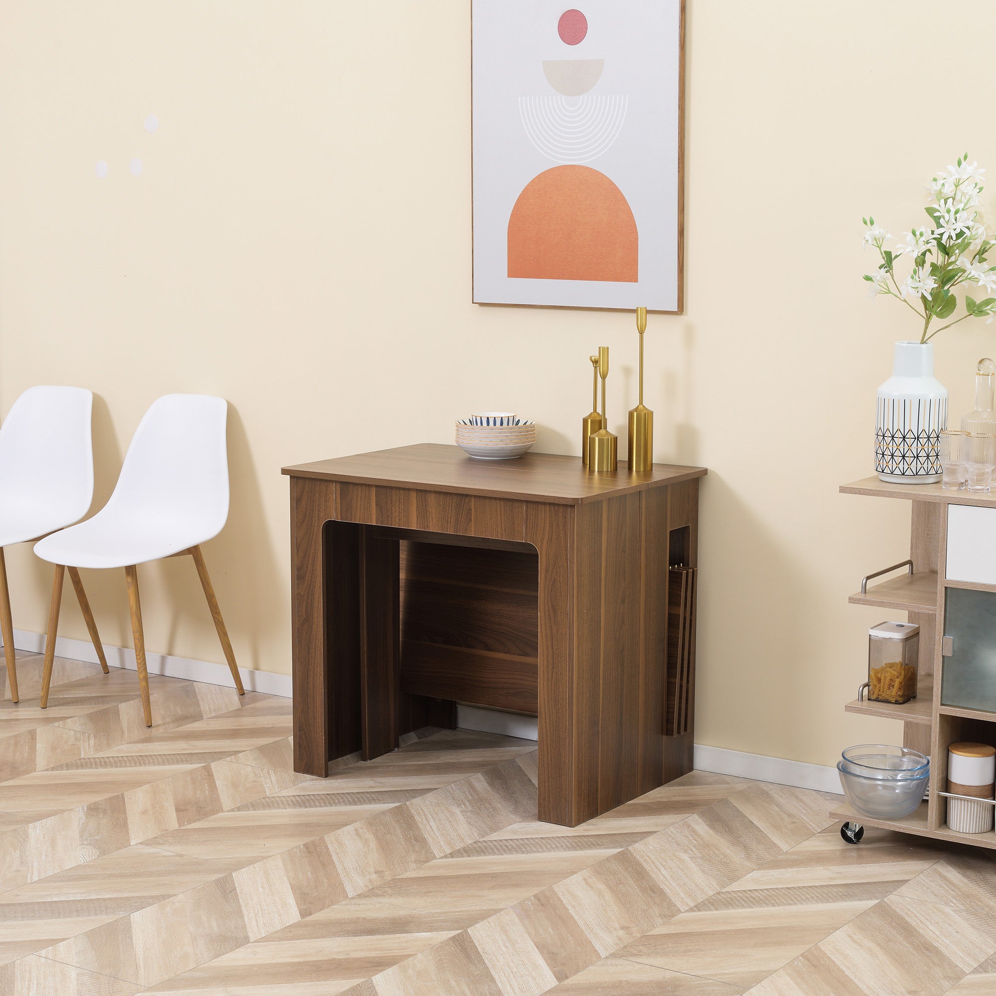 Mesa de Jantar Extensível 180x85x75 cm Cor Marrom