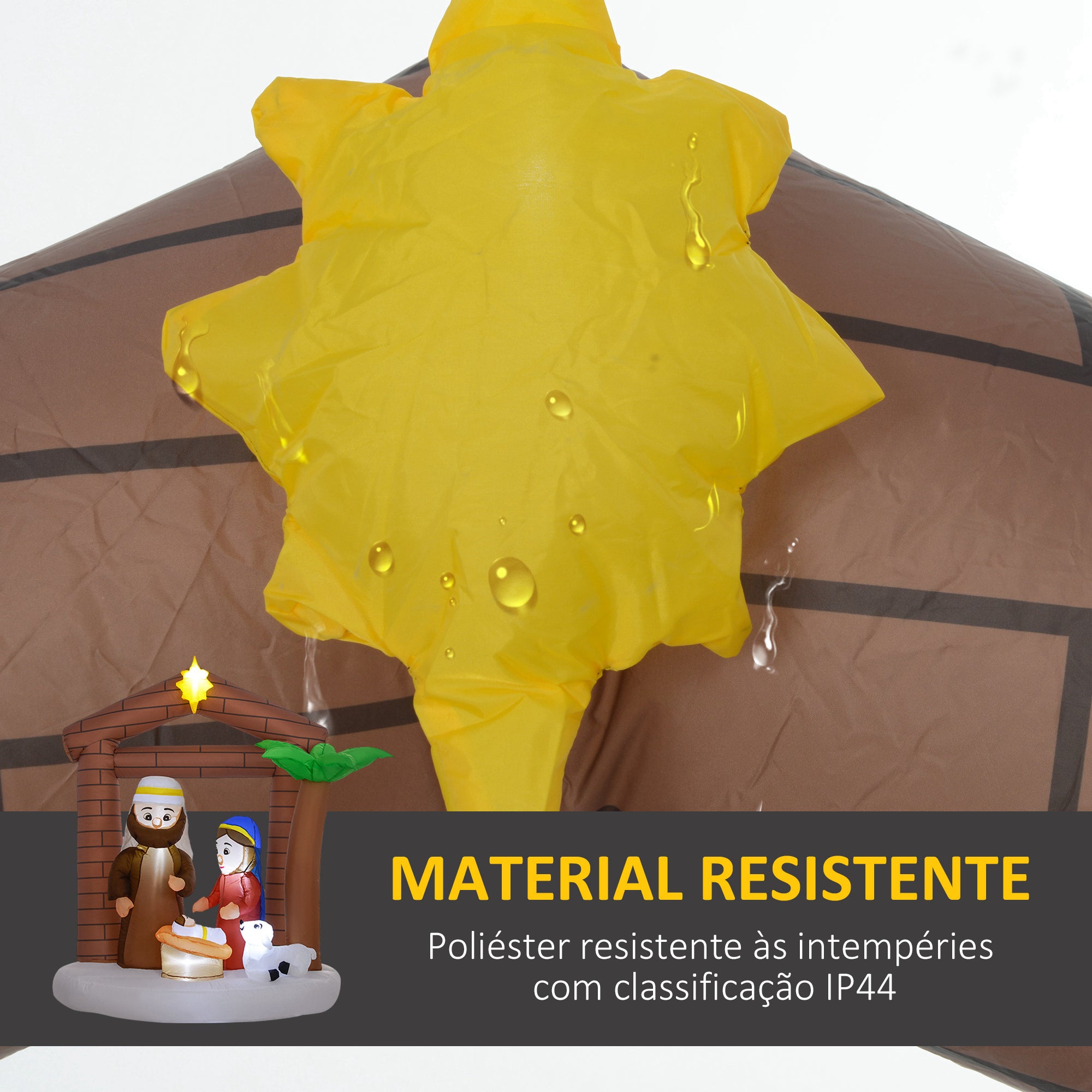 Presépio Insuflável de Natal – 150x90x185 cm – Multicor – Poliester
