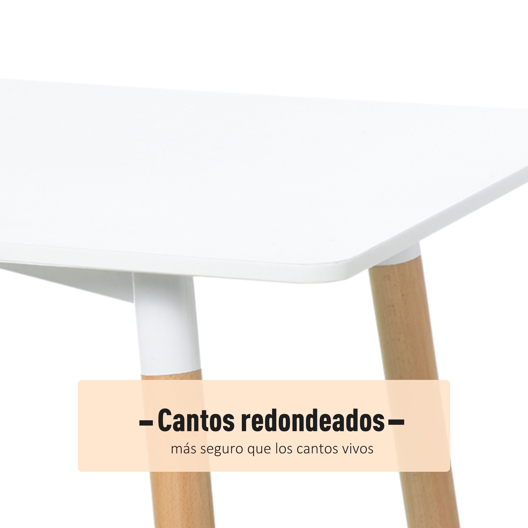 Mesa de Sala de Jantar Nórdica 120x60x75 cm - Branco