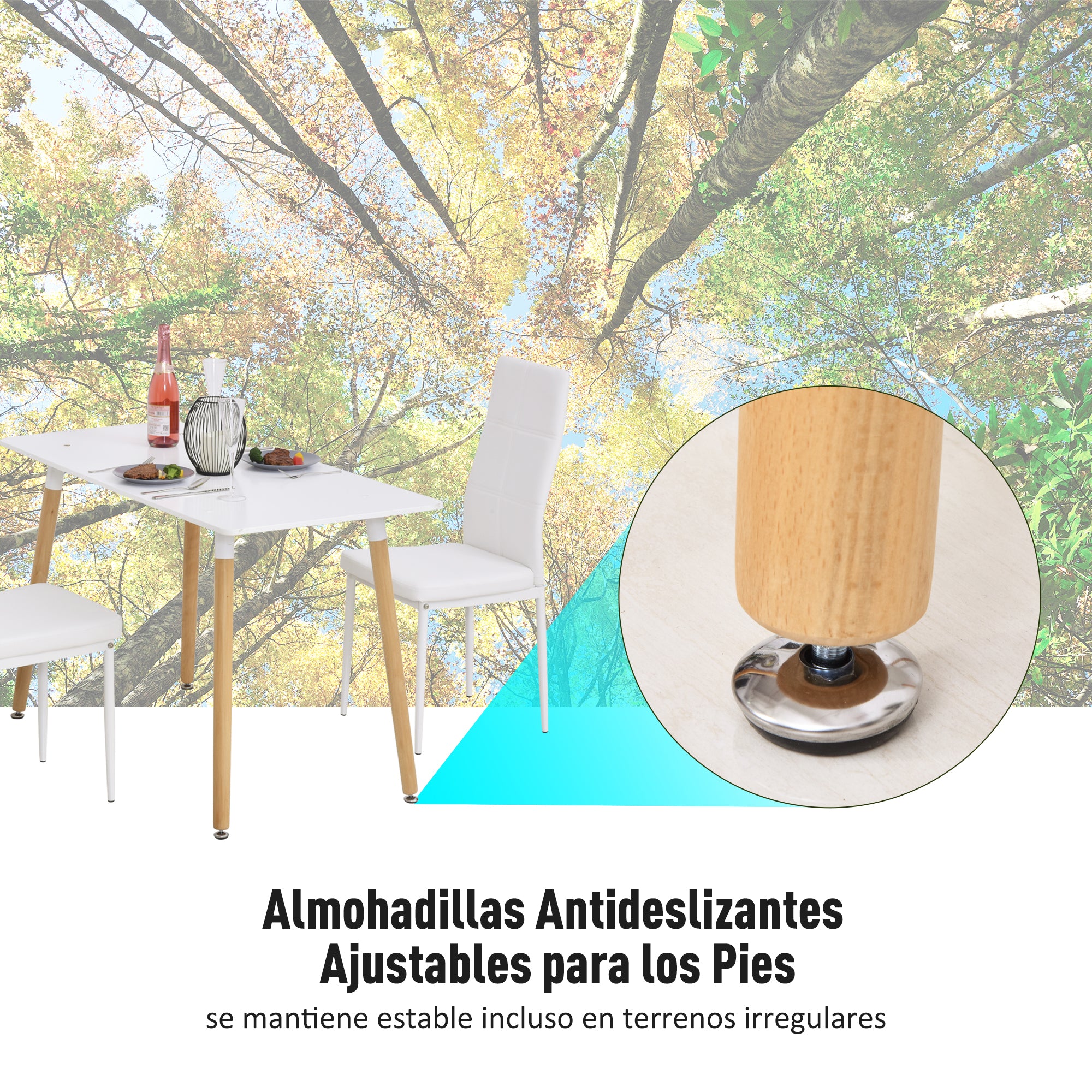 Mesa de Sala de Jantar Nórdica 120x60x75 cm - Branco
