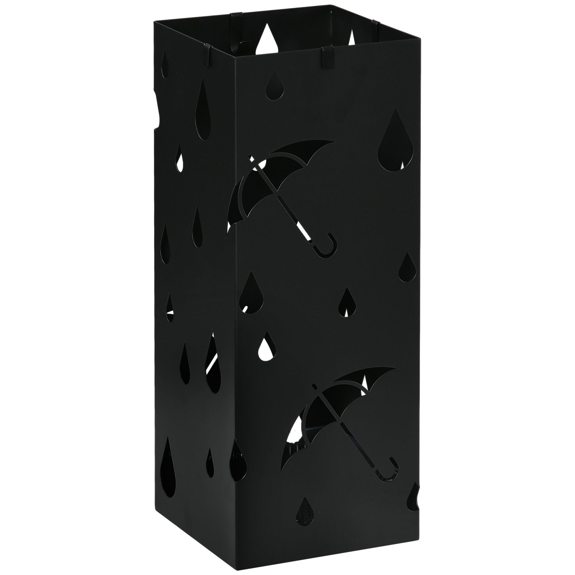 Suporte para Guarda-Chuvas Preto 15,5x15,5x41 cm