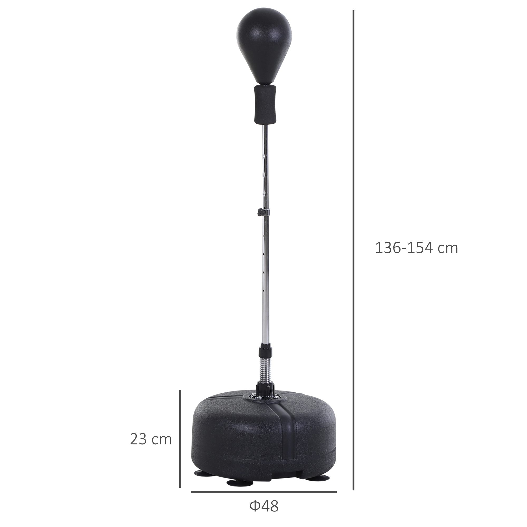 Punching Ball Ajustável em Altura Ø48x136-154 cm - Cor Preto