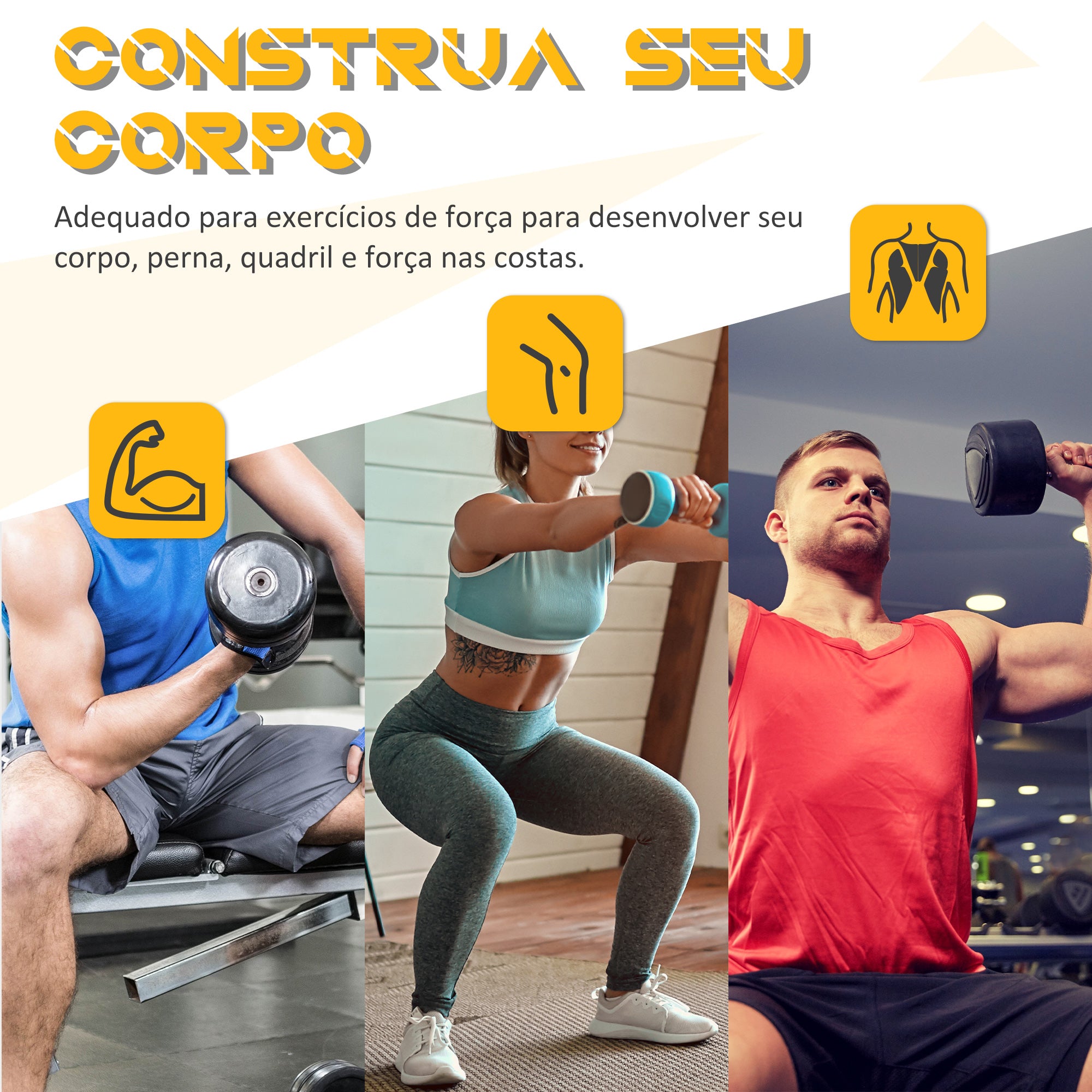 Conjunto de Discos de Peso 5kg e 10kg Preto Ø32x5,5 cm