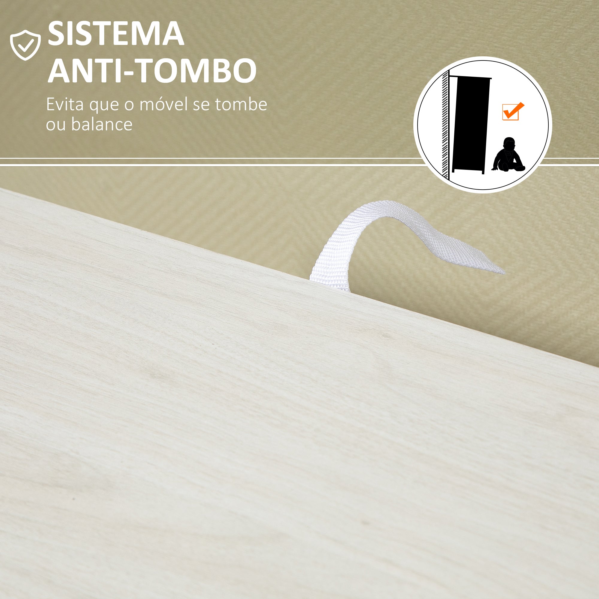 Aparador Auxiliar com 4 Gavetas e Armário - 54x29x83cm - Branco