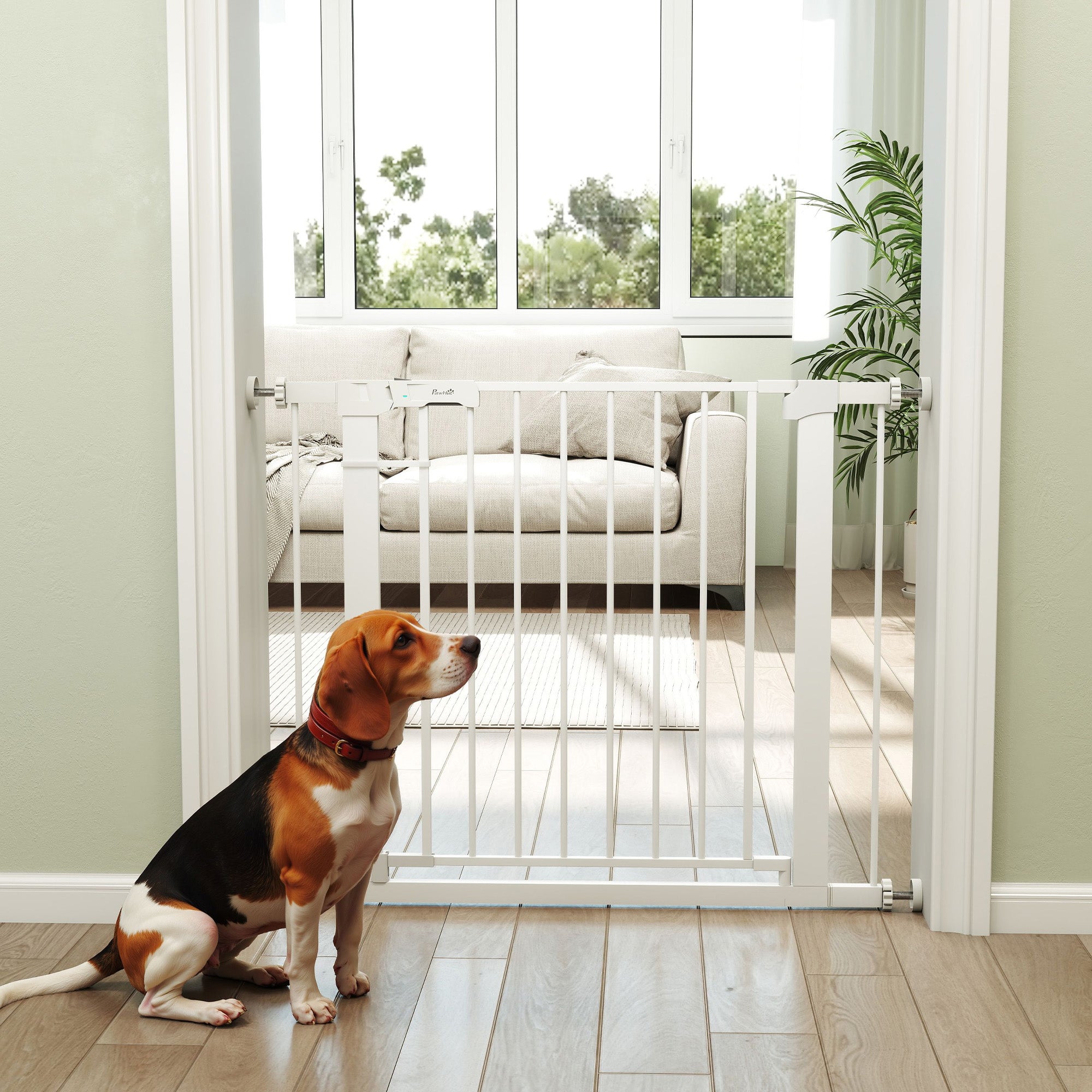 Barreira de Segurança para Cães 75-96x76cm Branco