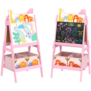 Cavalete Infantil 2 em 1 Rosa 53,5x49x113 cm