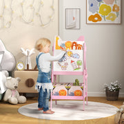 Cavalete Infantil 2 em 1 – 53,5x49x113 cm – Rosa – MDF