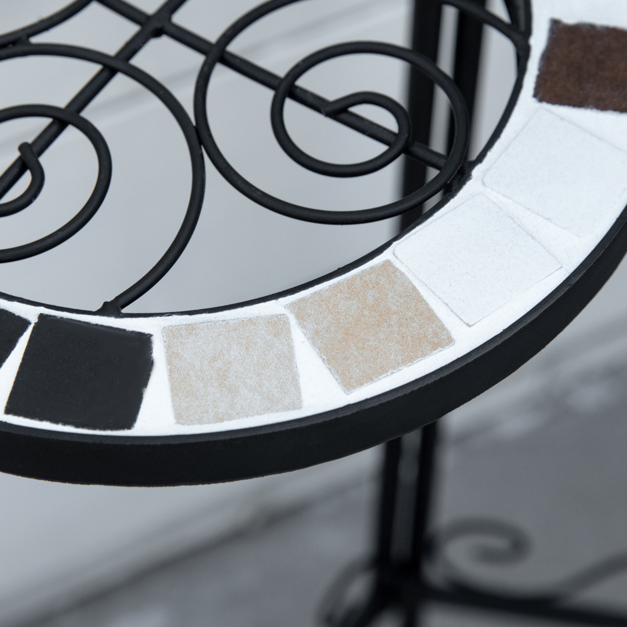 Suporte de Metal para Plantas – 60x22x65 cm – Cor Preto – Metal