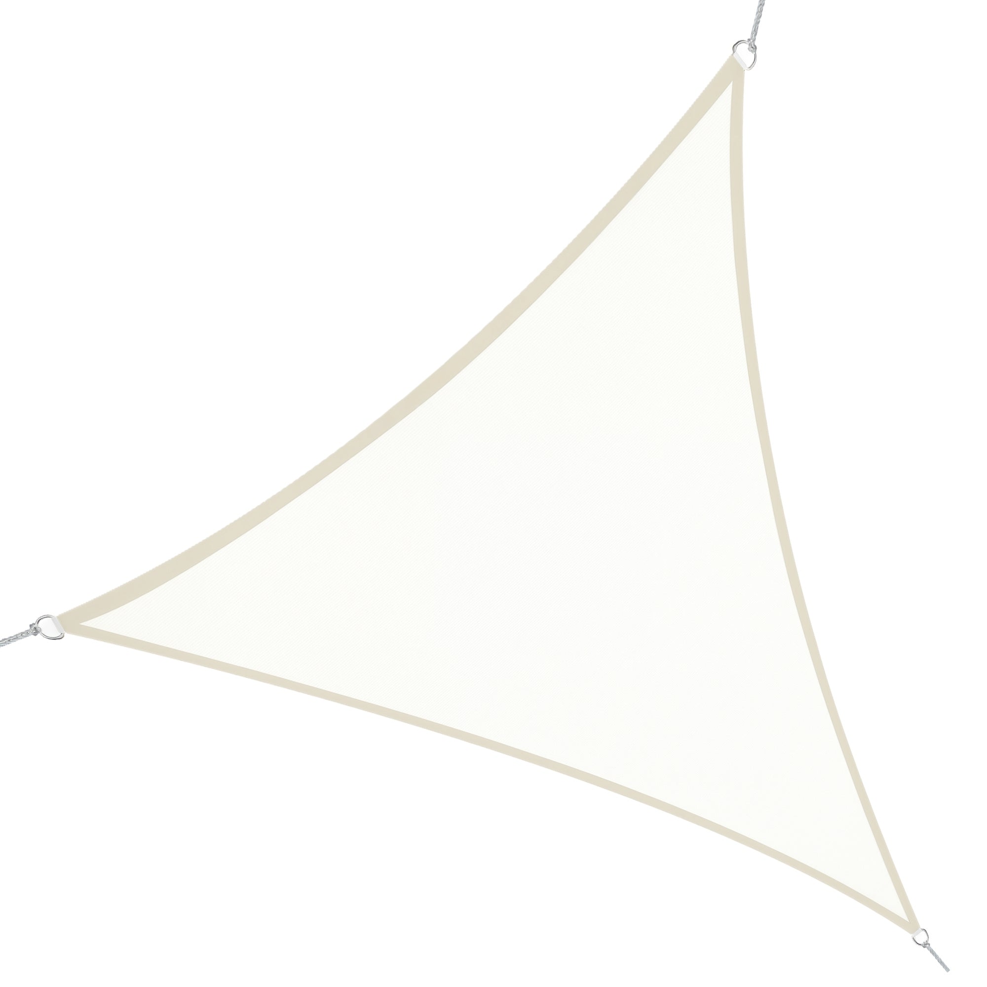Vela de Sombra Triangular 600x600x600 cm Cor Creme Branco