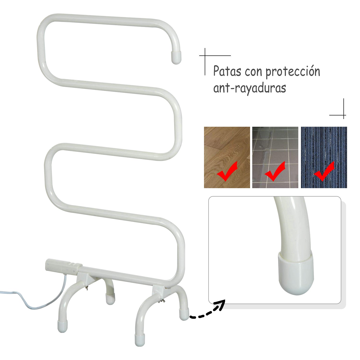 Aquecedor Térmico de Toalhas Curvas 50x30x95cm - Bege
