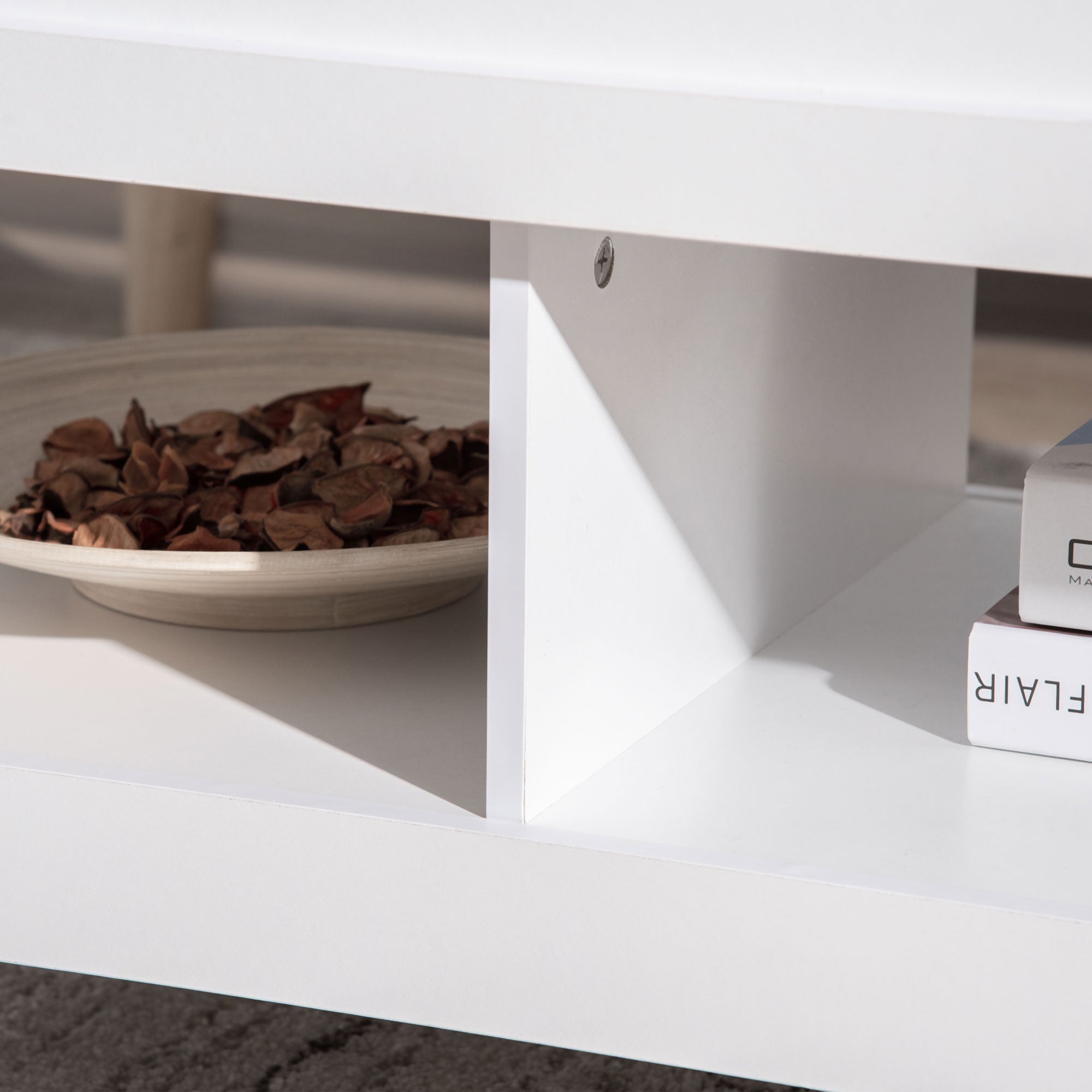 Mesa de Centro Bancada Elevável 105x50x49 cm Branco