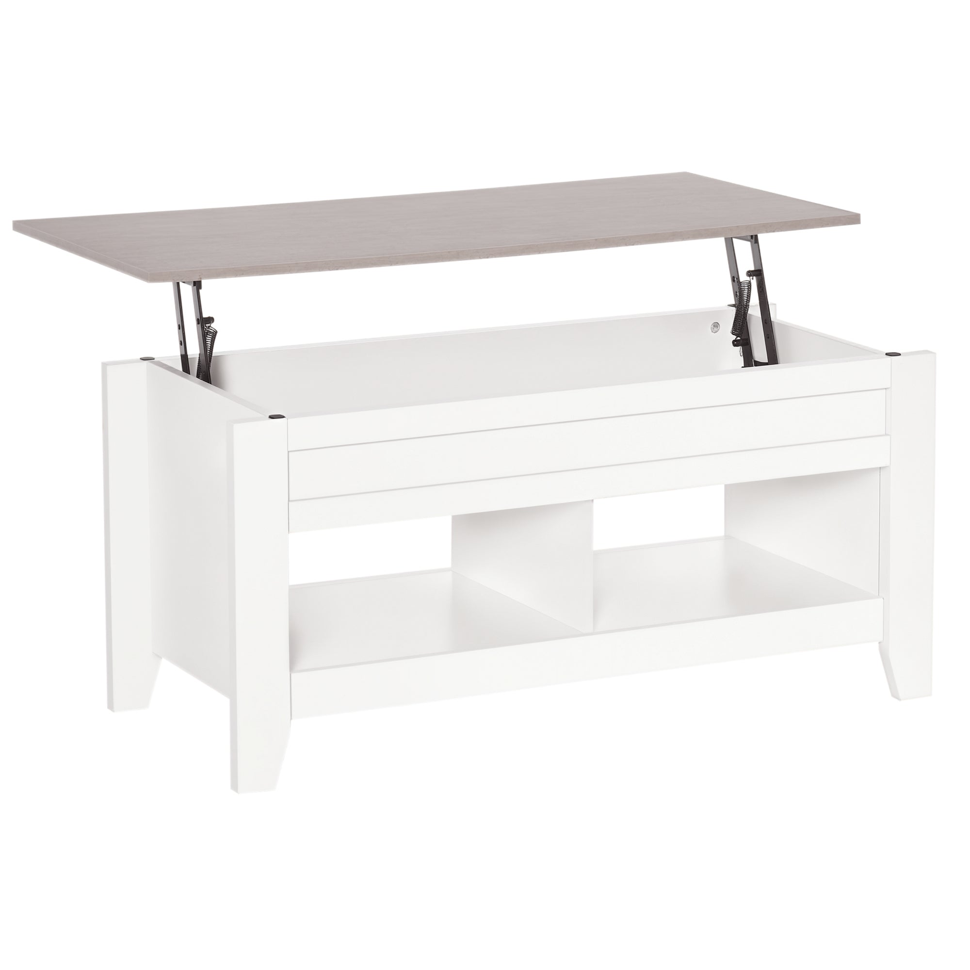 Mesa de Centro Bancada Elevável 105x50x49 cm Branco