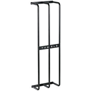 Toalheiro de Casa de Banho Preto 21x12x74 cm - Suporte de Parede com 3 Barras