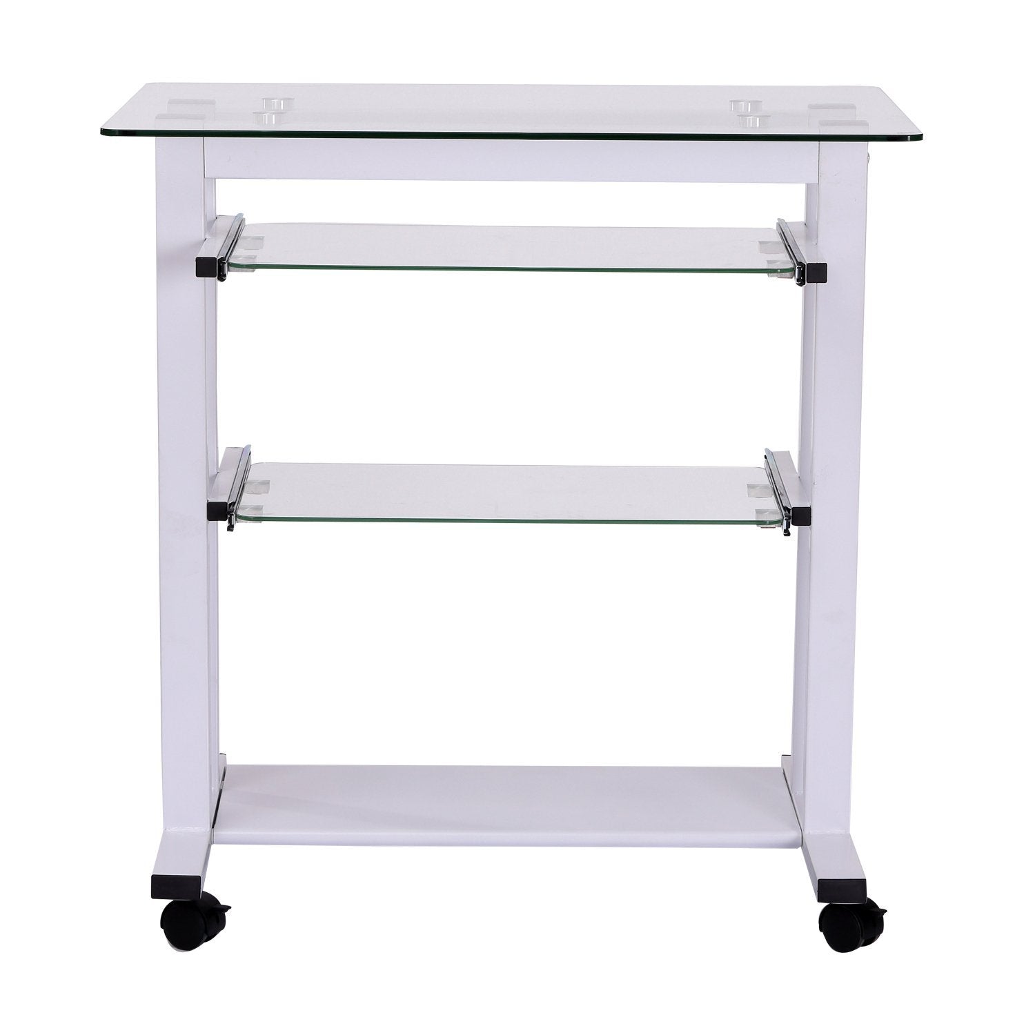 Secretária com Rodas Mesa para Computador 80x51x83cm Branco