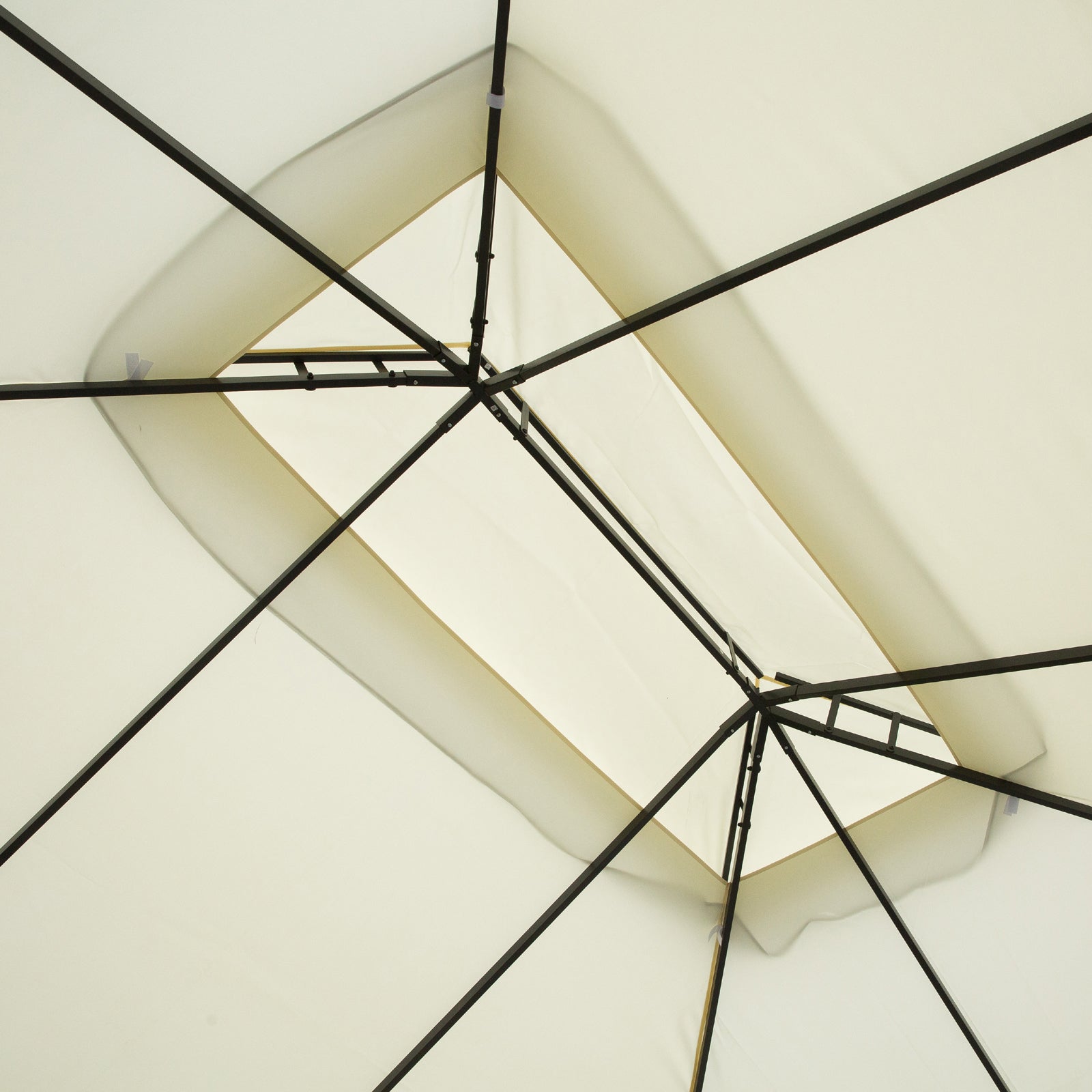 Pérgola de Jardim 390x290x270 cm Creme e Marrom