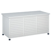 Baú de Madeira para Jardim 127x56x60 cm - Cor Branco