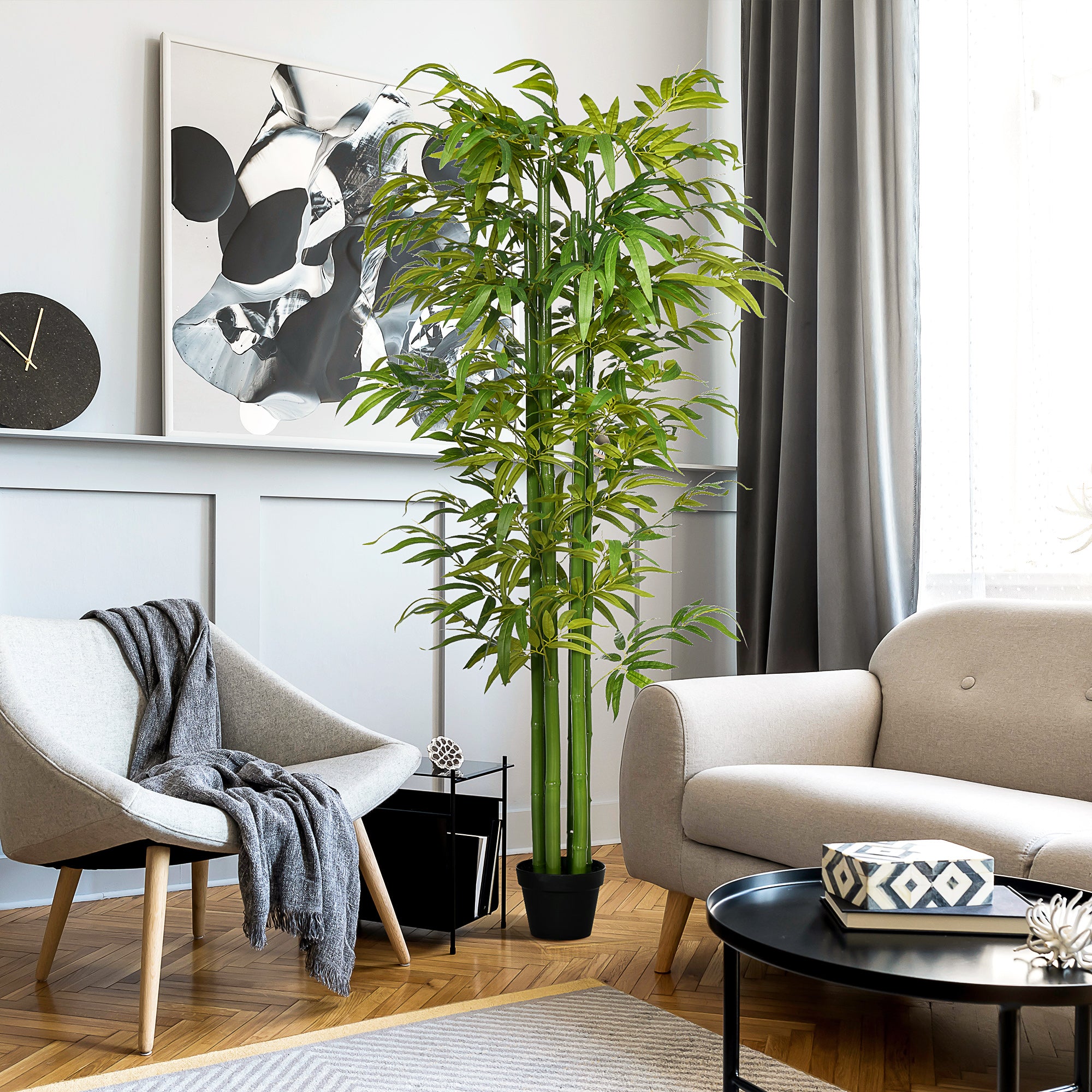 Planta Artificial Bambu em Vaso – 180cm – Verde – Plástico PE