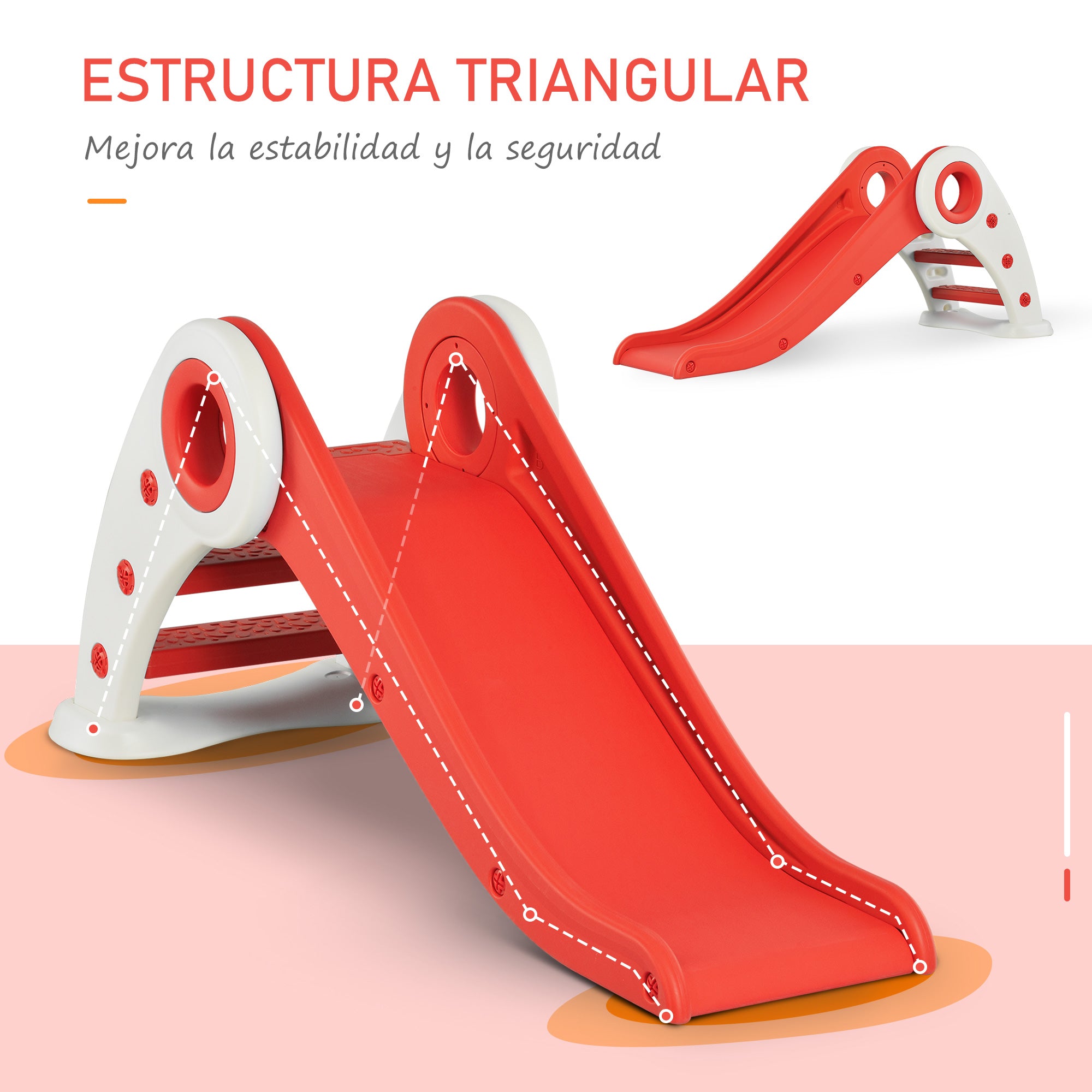 Escorrega Infantil Vermelho 120x50x56 cm - Diversão Garantida para Crianças