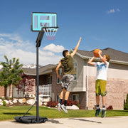 Tabela de Basquetebol Ajustável Preto 71x45x146-236 cm