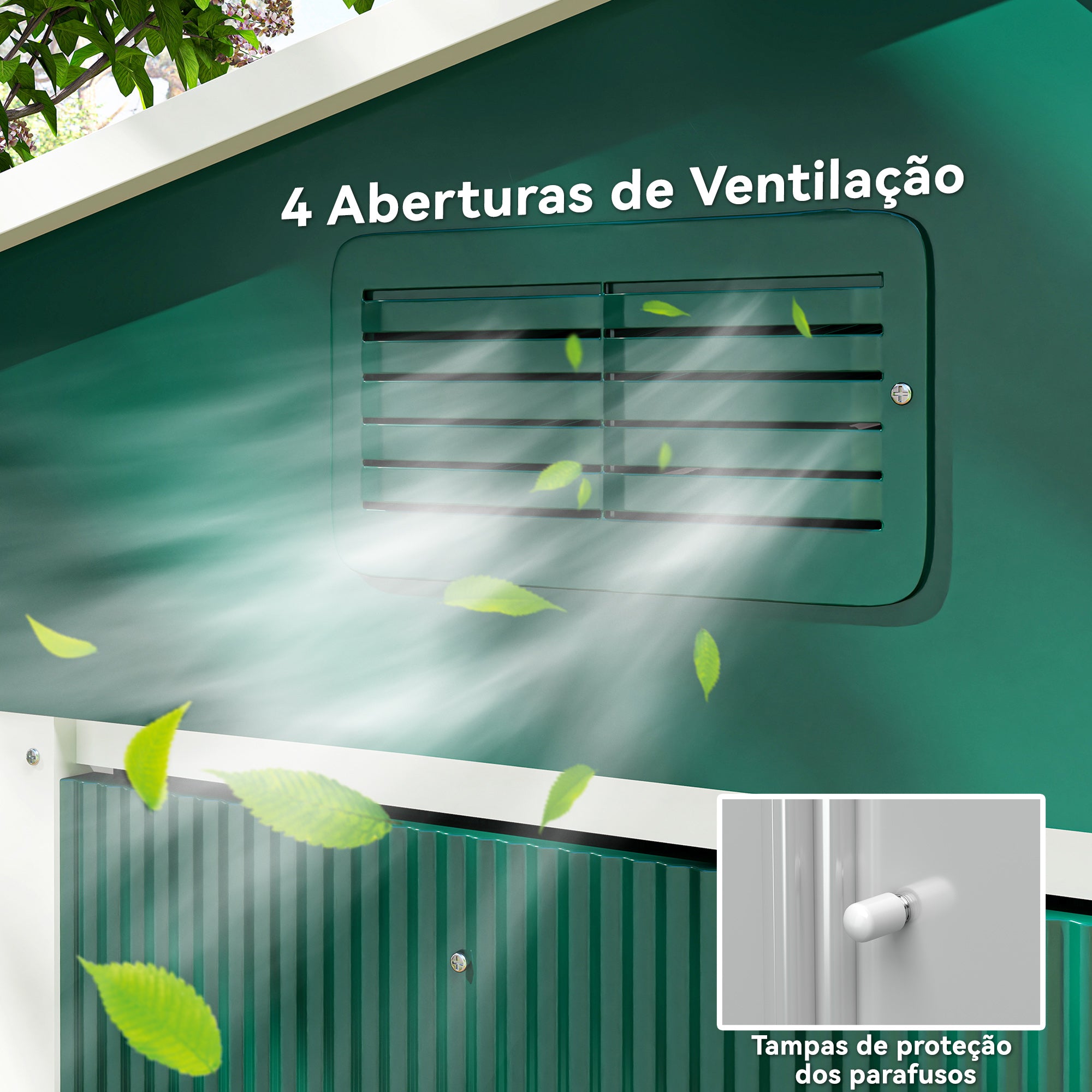 Abrigo de Jardim Verde 236x174x190 cm - Armazenamento de Ferramentas com Portas de Correr