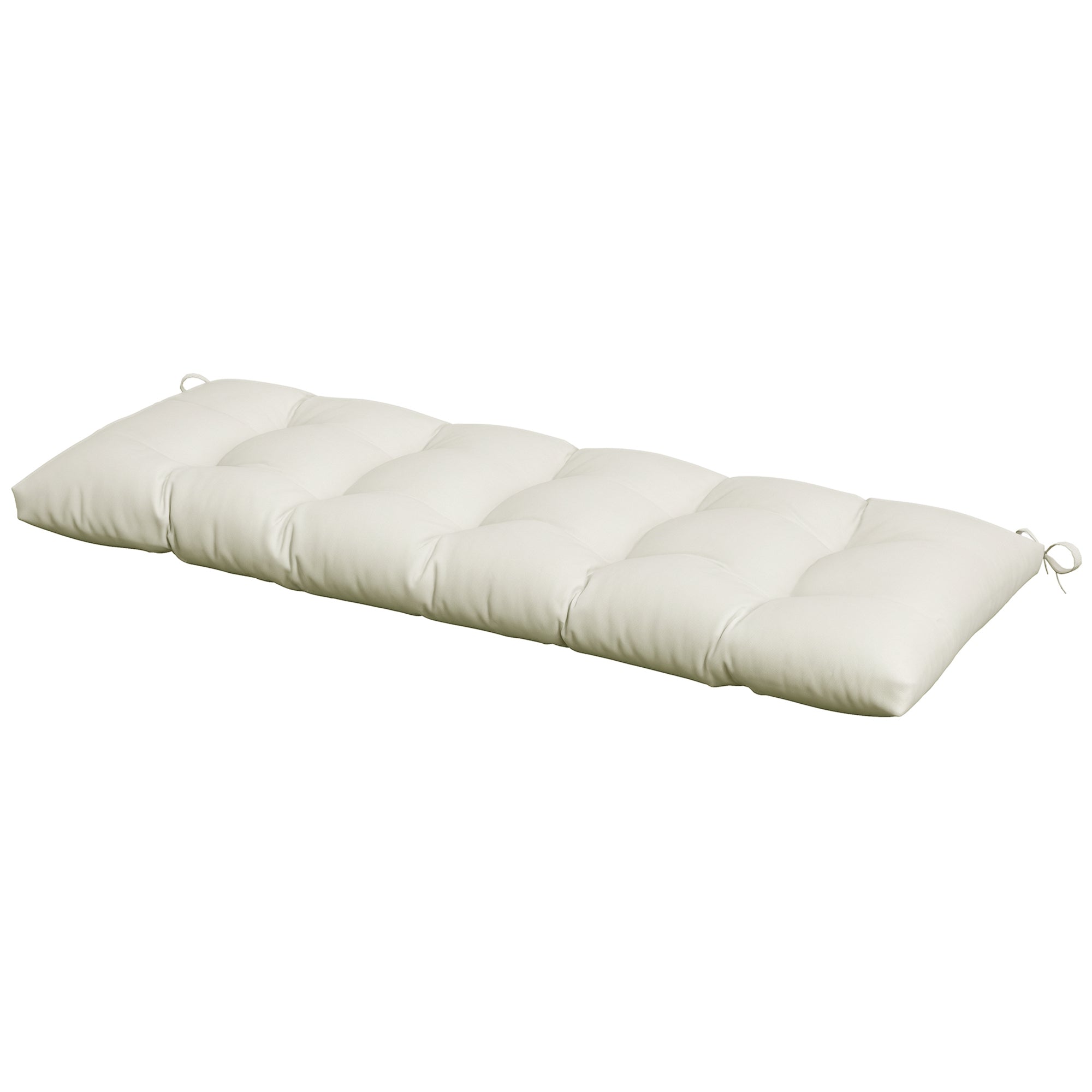 Almofada para Banco 128x48x8 cm - Cor Creme Branco