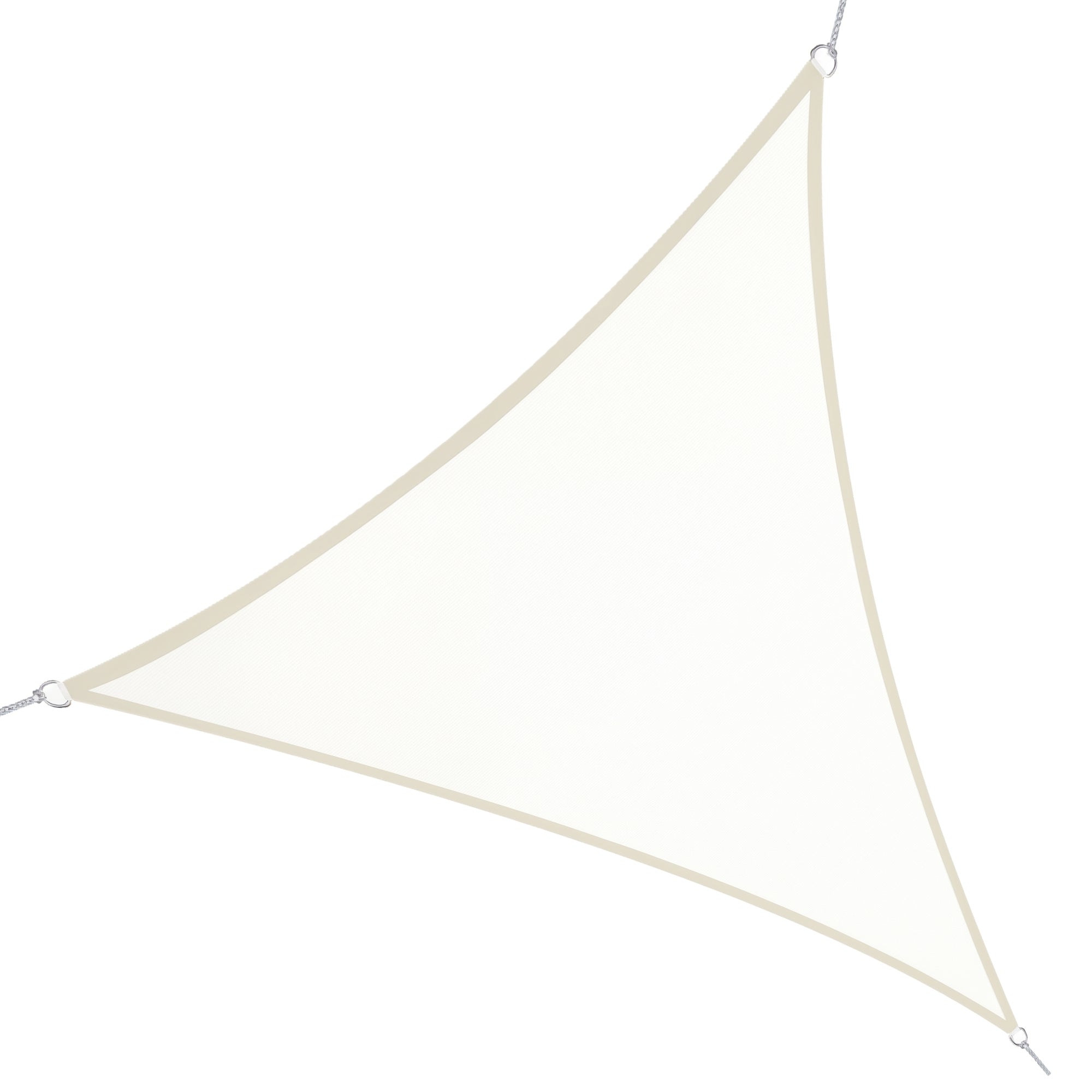Vela de Sombra Triangular 500x500x500 cm - Cor Creme Branco